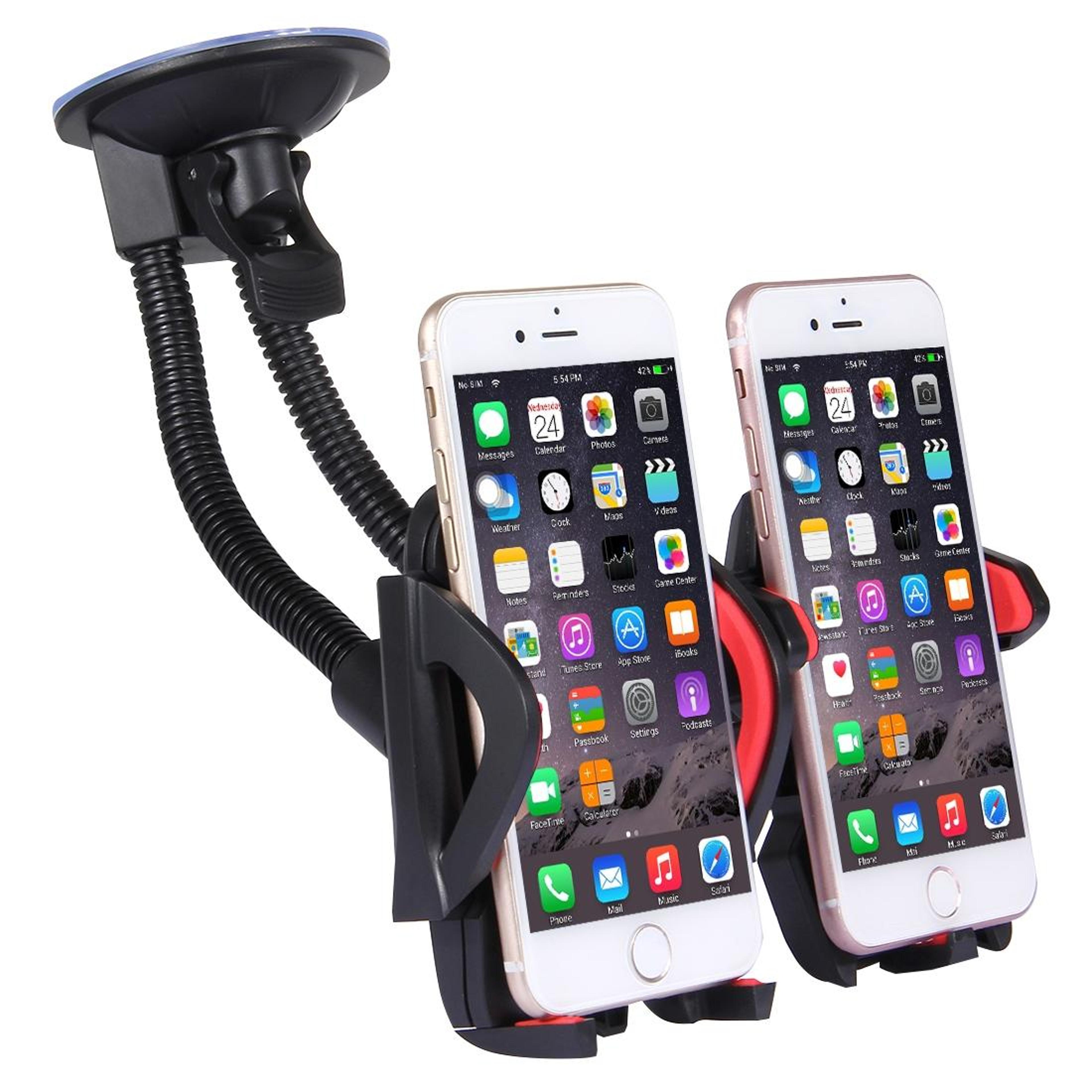 Universal Car Phone Mount With Strong Suction Cup 360 Rotating Adjustable Gooseneck Holder 1