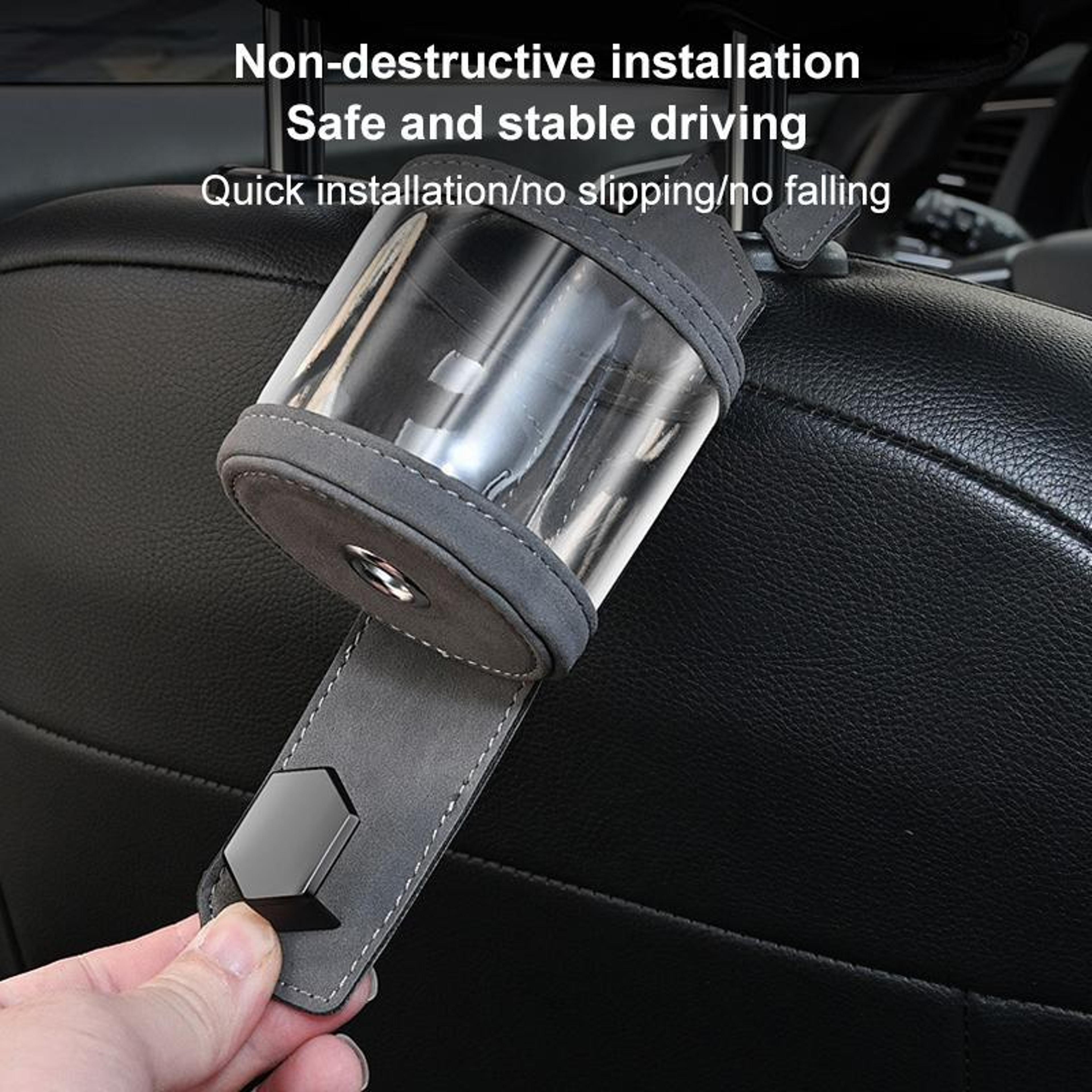 Universal Car Headrest Cup Holder With Seat Back Organizer Hook Dual Storage For Bags Drinks And Es 5