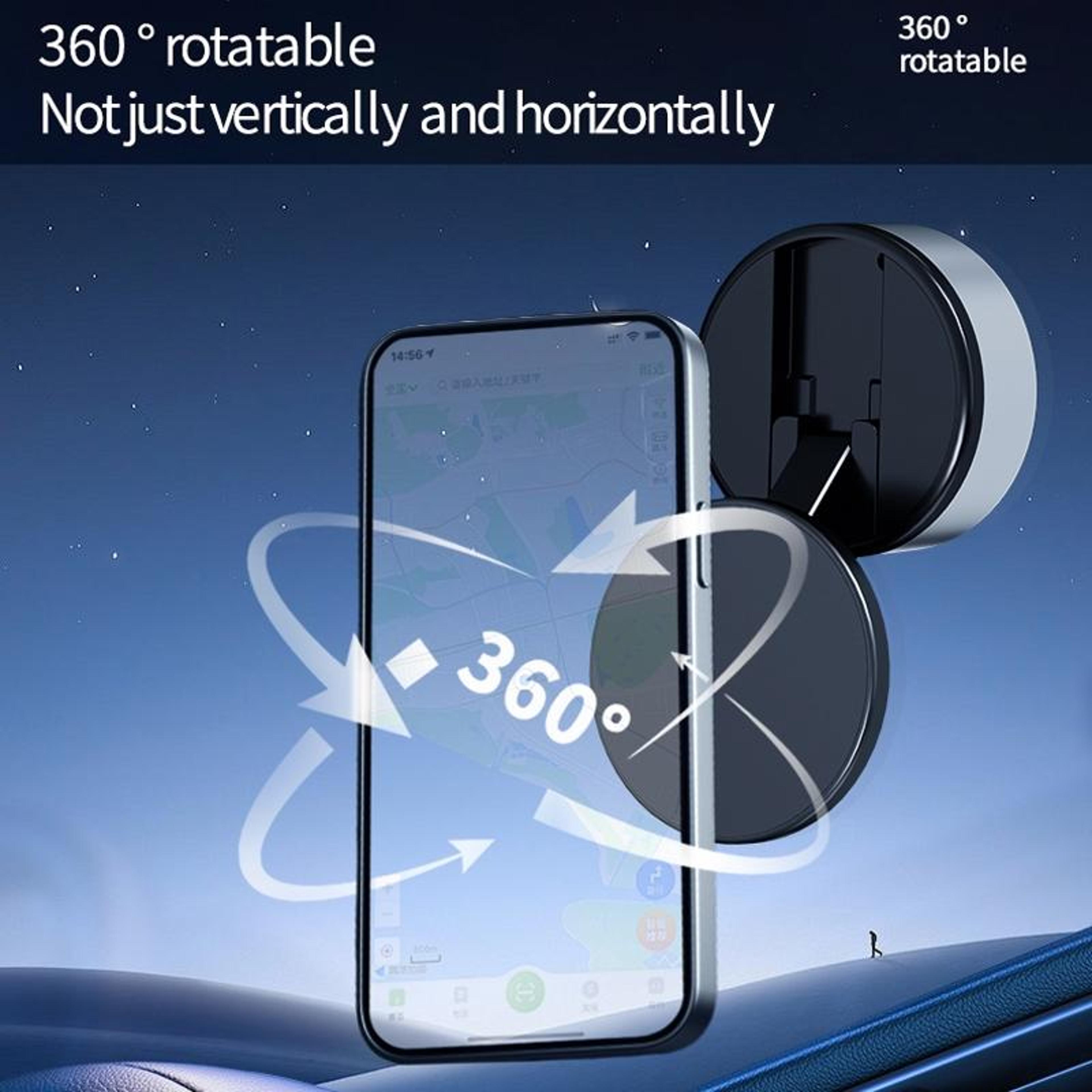 Magnetic Phone Mount Vacuum Suction Car Dashboard Phone Holder With 360 Rotating Navigation Stand 5