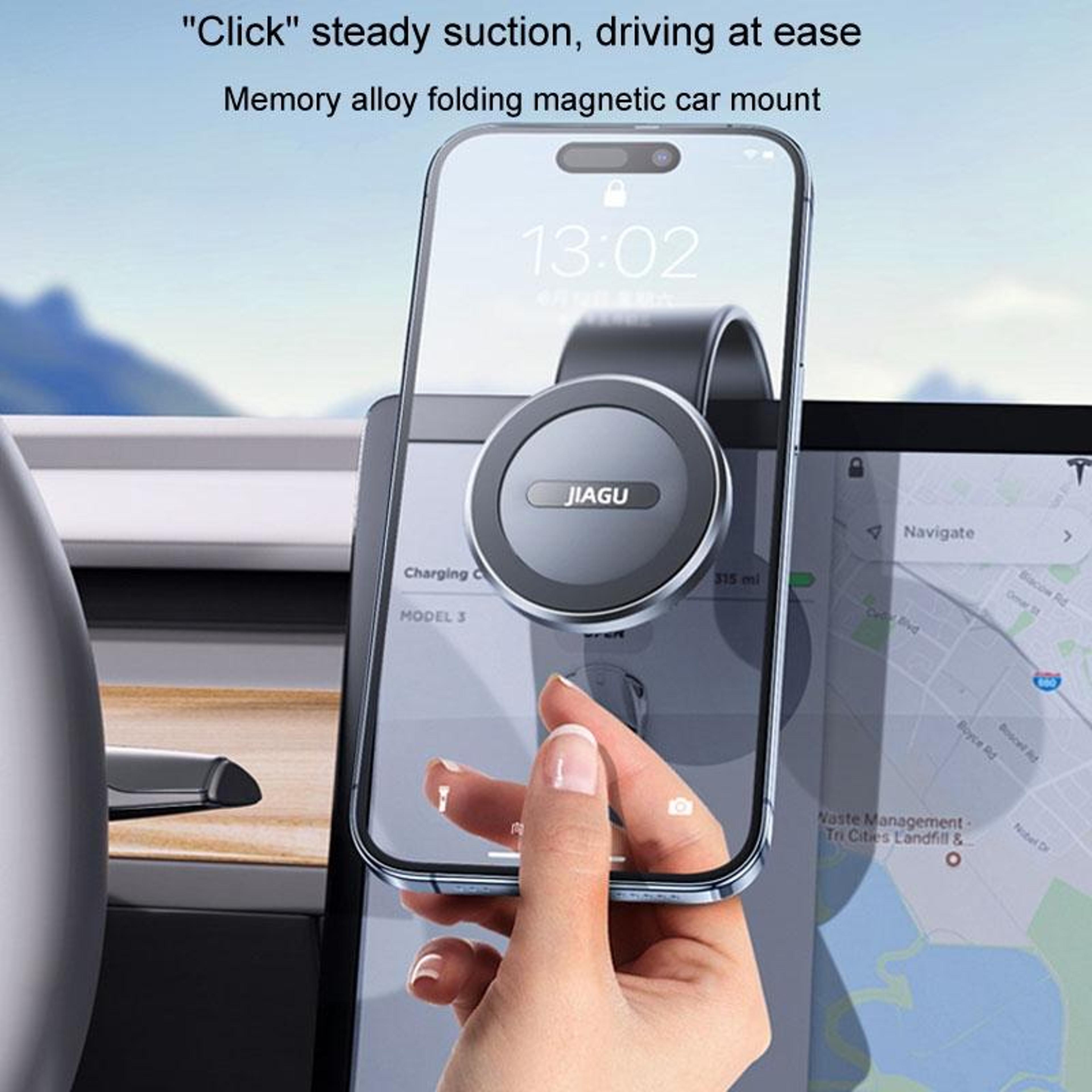 MagSafe Car Phone Mount Adjustable Magnetic Dashboard Phone Holder With Flexible Memory Alloy Arm 2