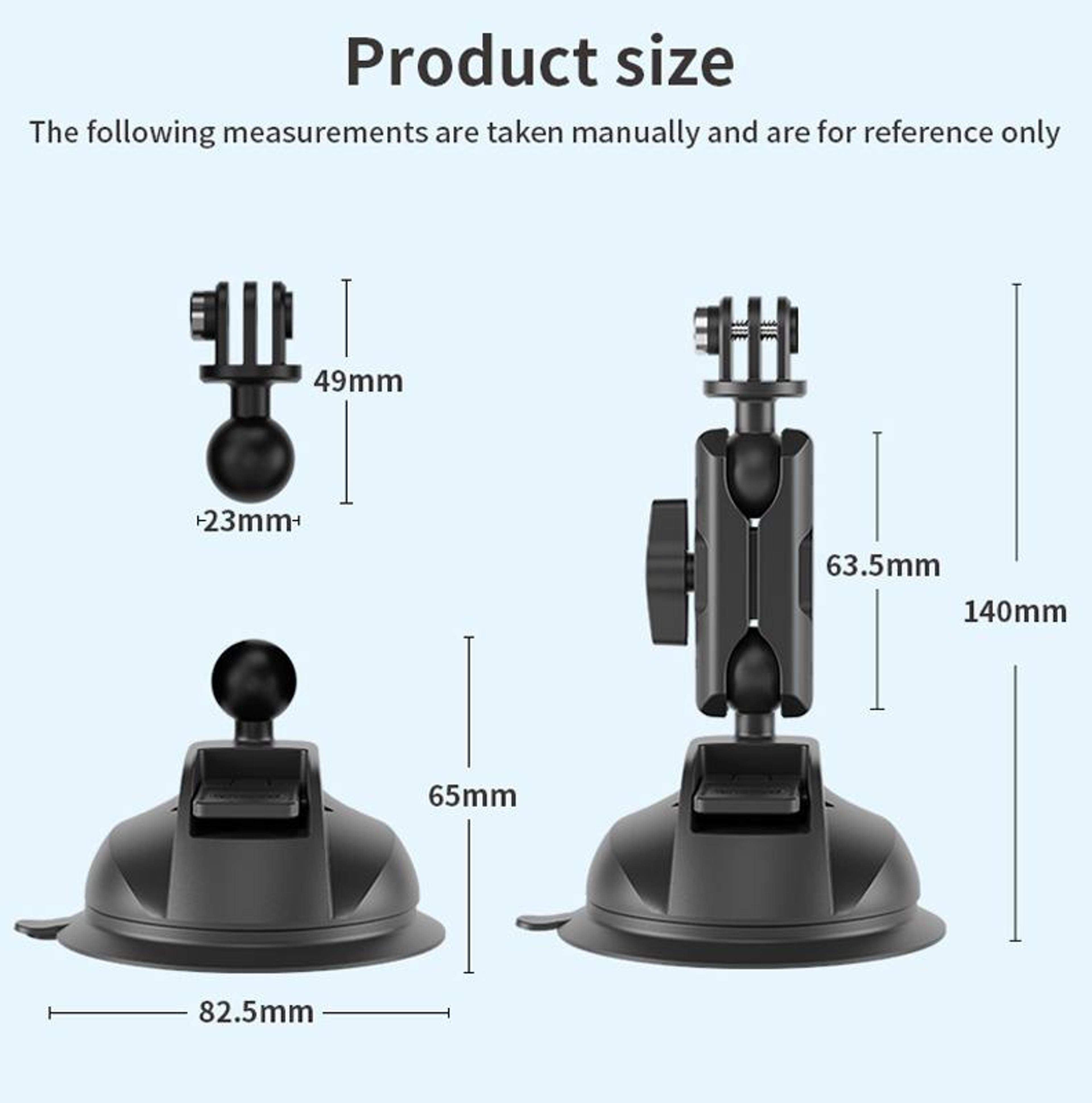 Action Camera Suction Cup Mount 360 Degree Adjustable Car Camera Holder 4