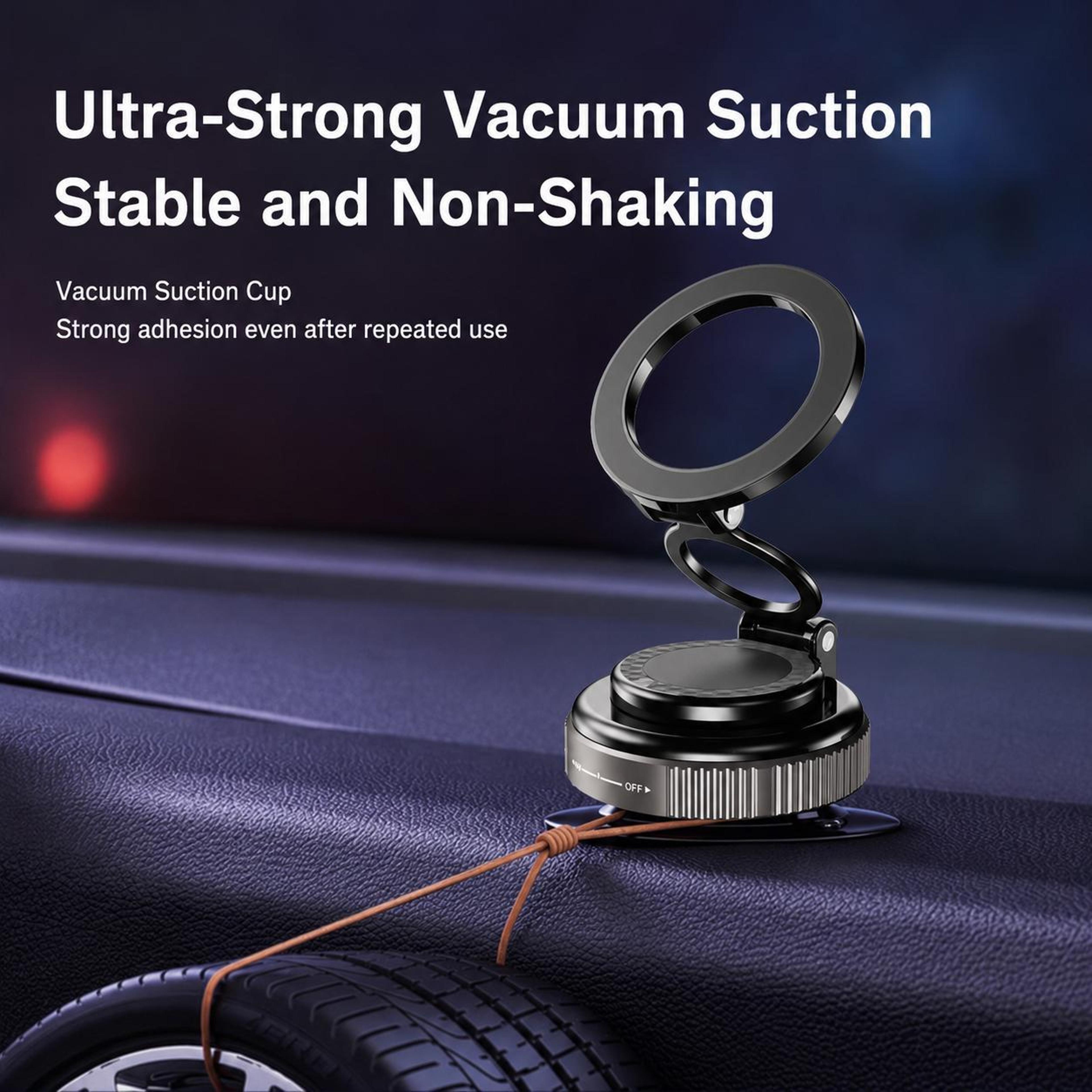 Magnetic Car Phone Holder With 360 Rotating Foldable Dashboard Mount 7