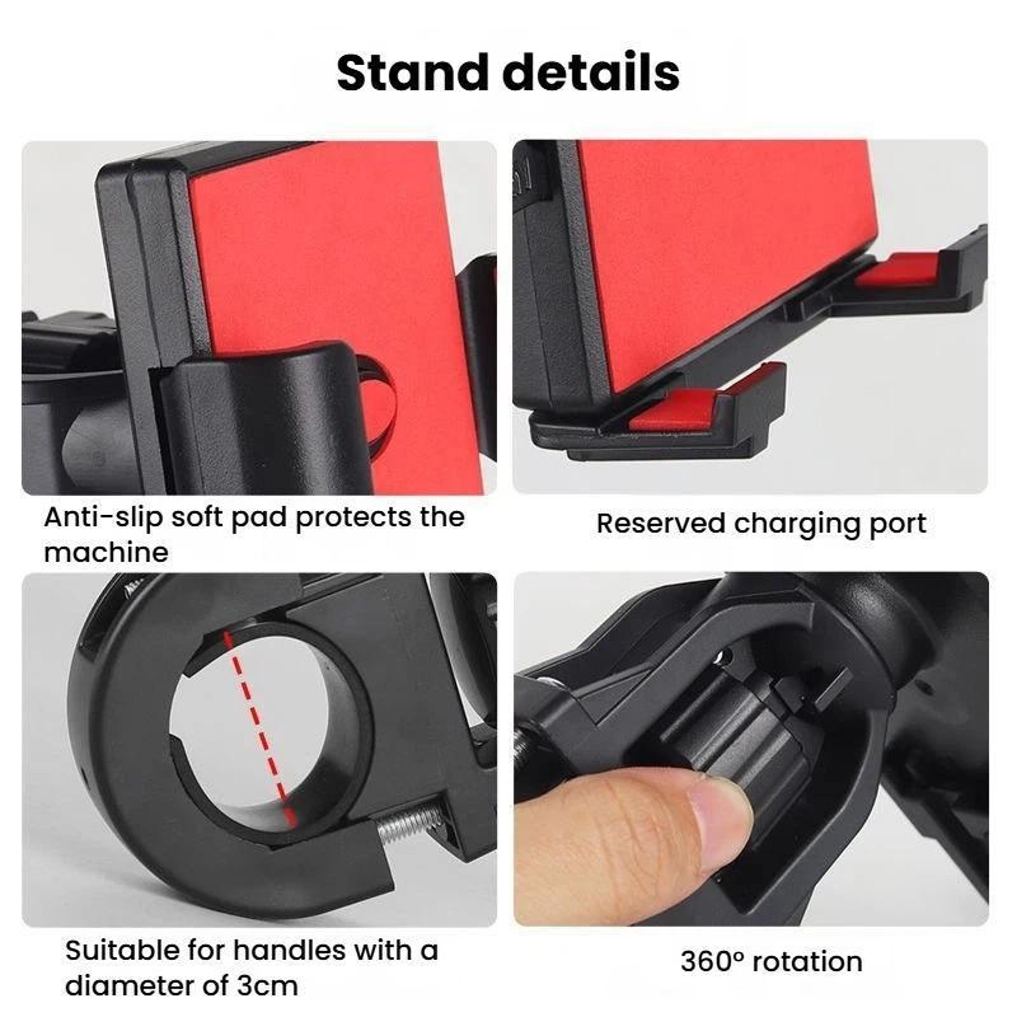 Anti Shake Truck Phone Holder Handlebar Car Phone Mount For Secure Navigation 6
