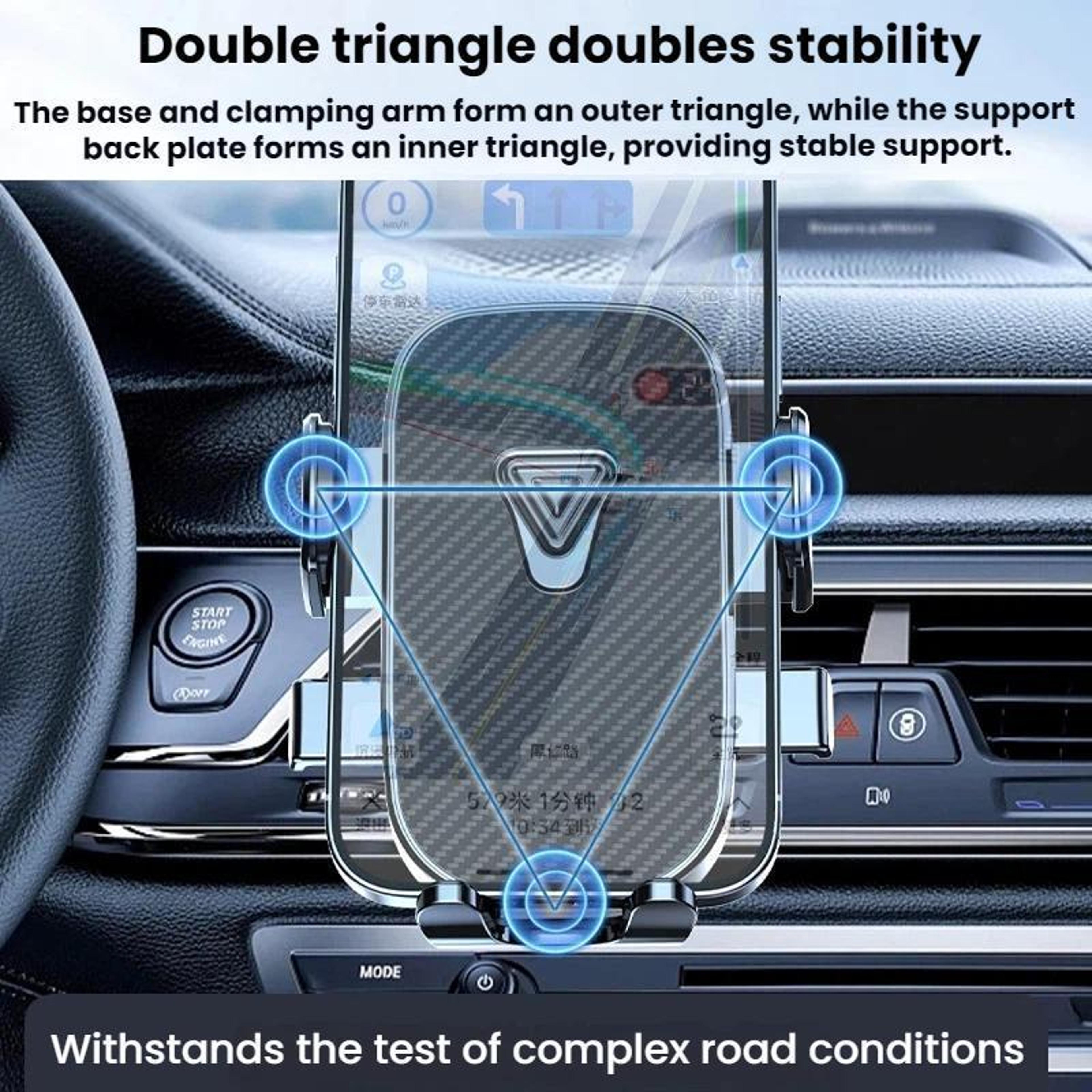 Car Phone Holder Air Vent Phone Mount With Auto Lock 360 Degree Car Navigation Bracket 2