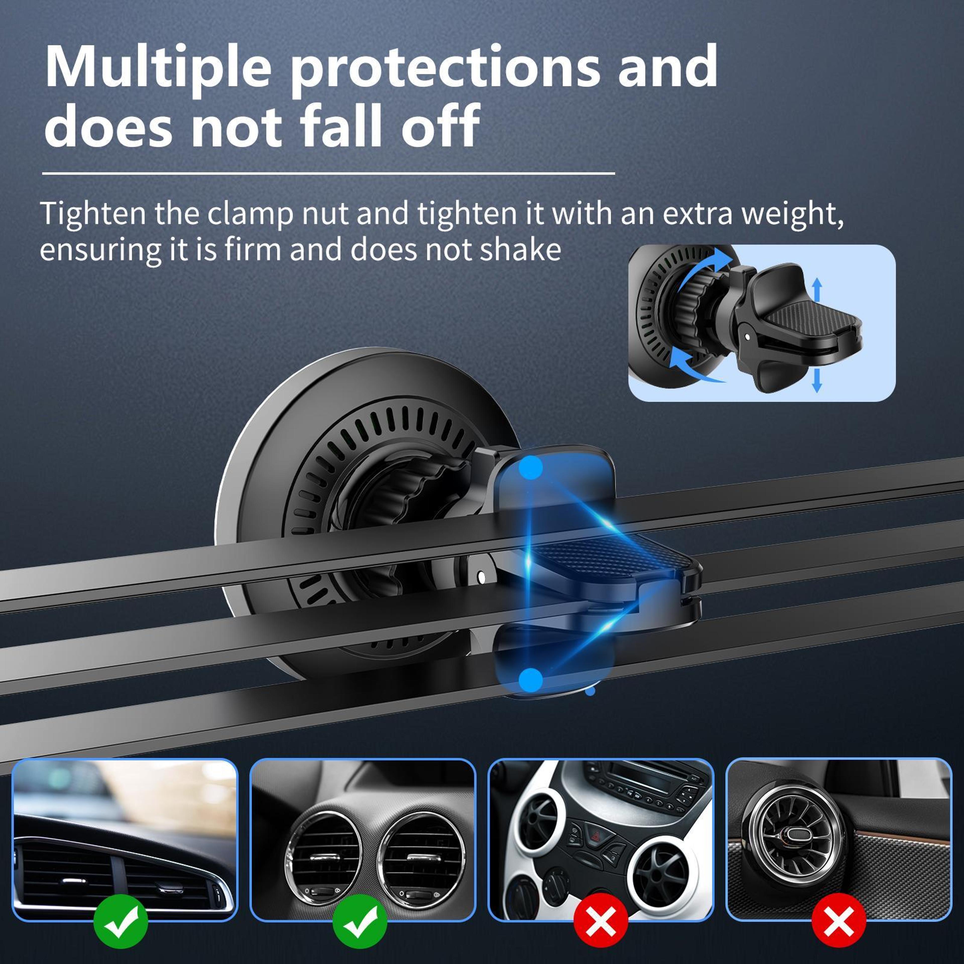15W Magnetic Car Wireless Charger Fast Charging MagSafe Car Mount Phone Holder 6
