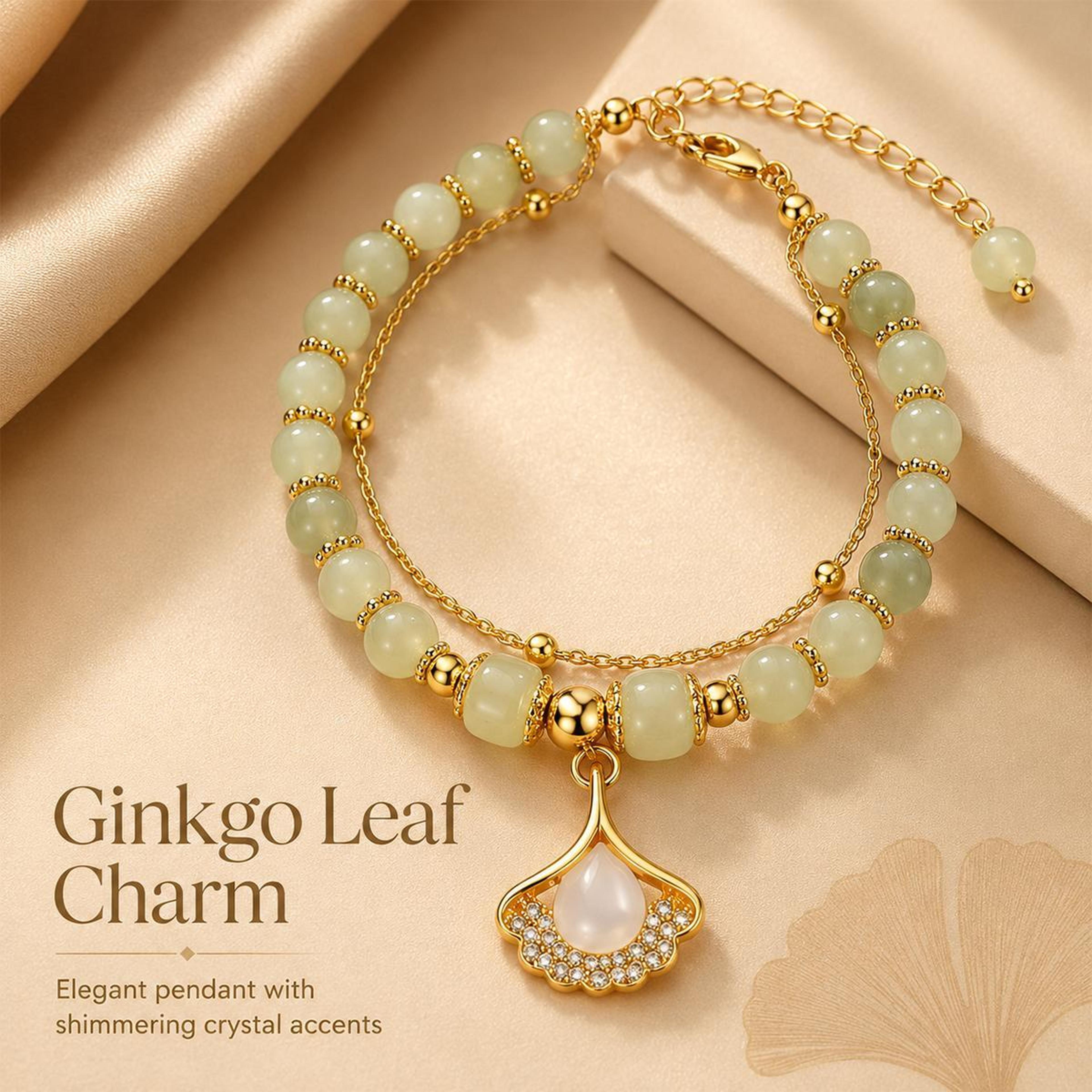 Apricot Charm Bracelet For Women Lucky Fortune Adjustable Fashion Jewelry 3