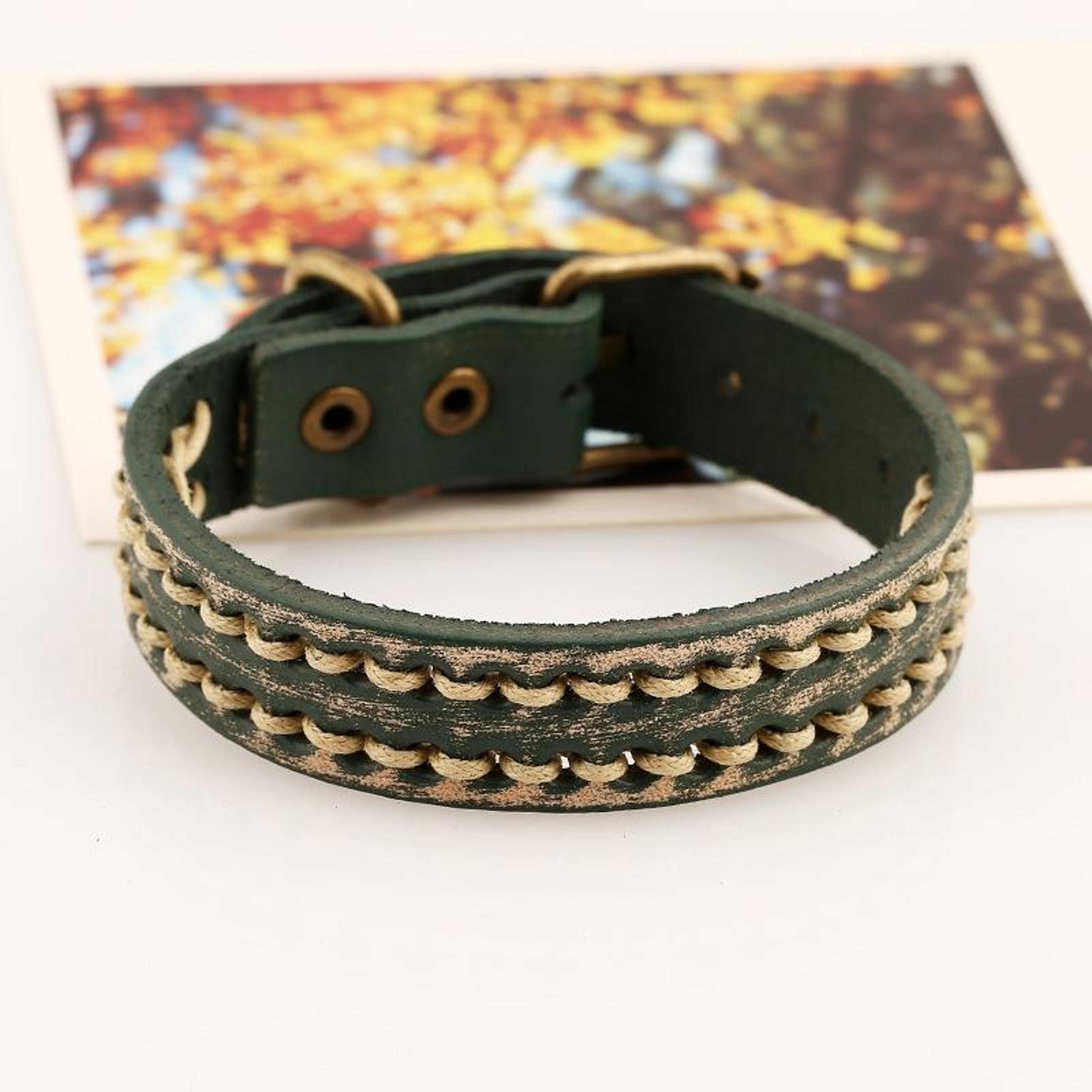 Vintage Braided Leather Bracelet Adjustable Personalized Bracelet For Men And Women 3