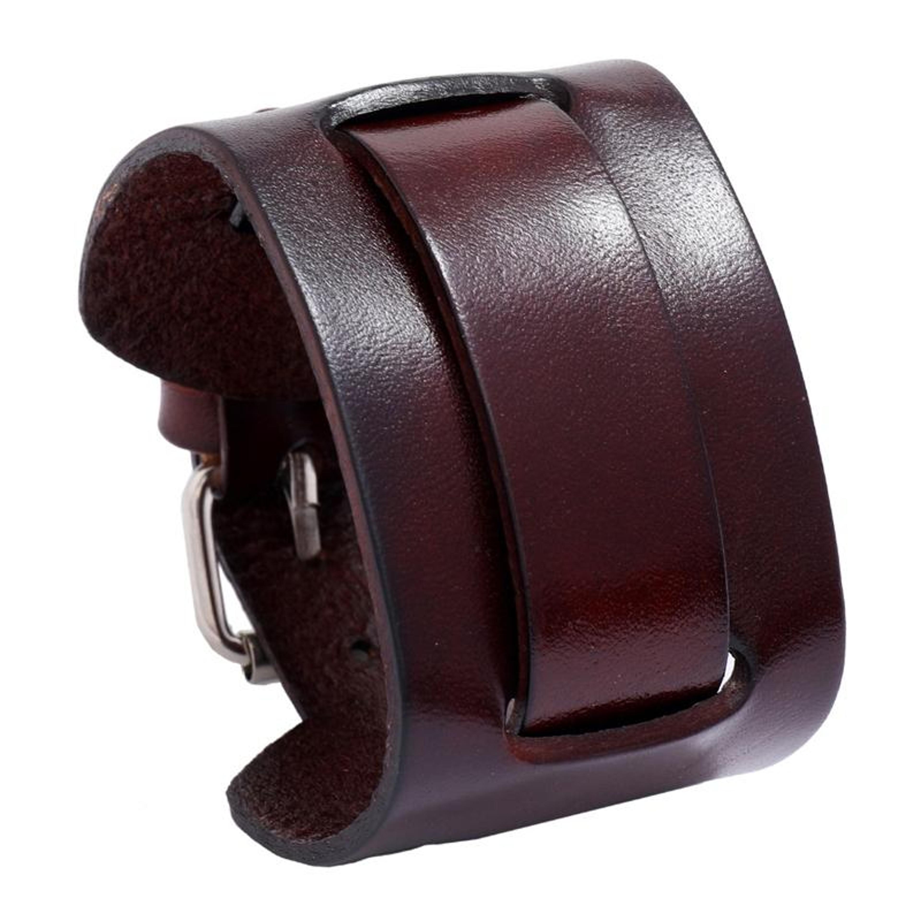 Vintage Leather Cuff Bracelet Adjustable Punk Leather Bracelet For Men And Women 5