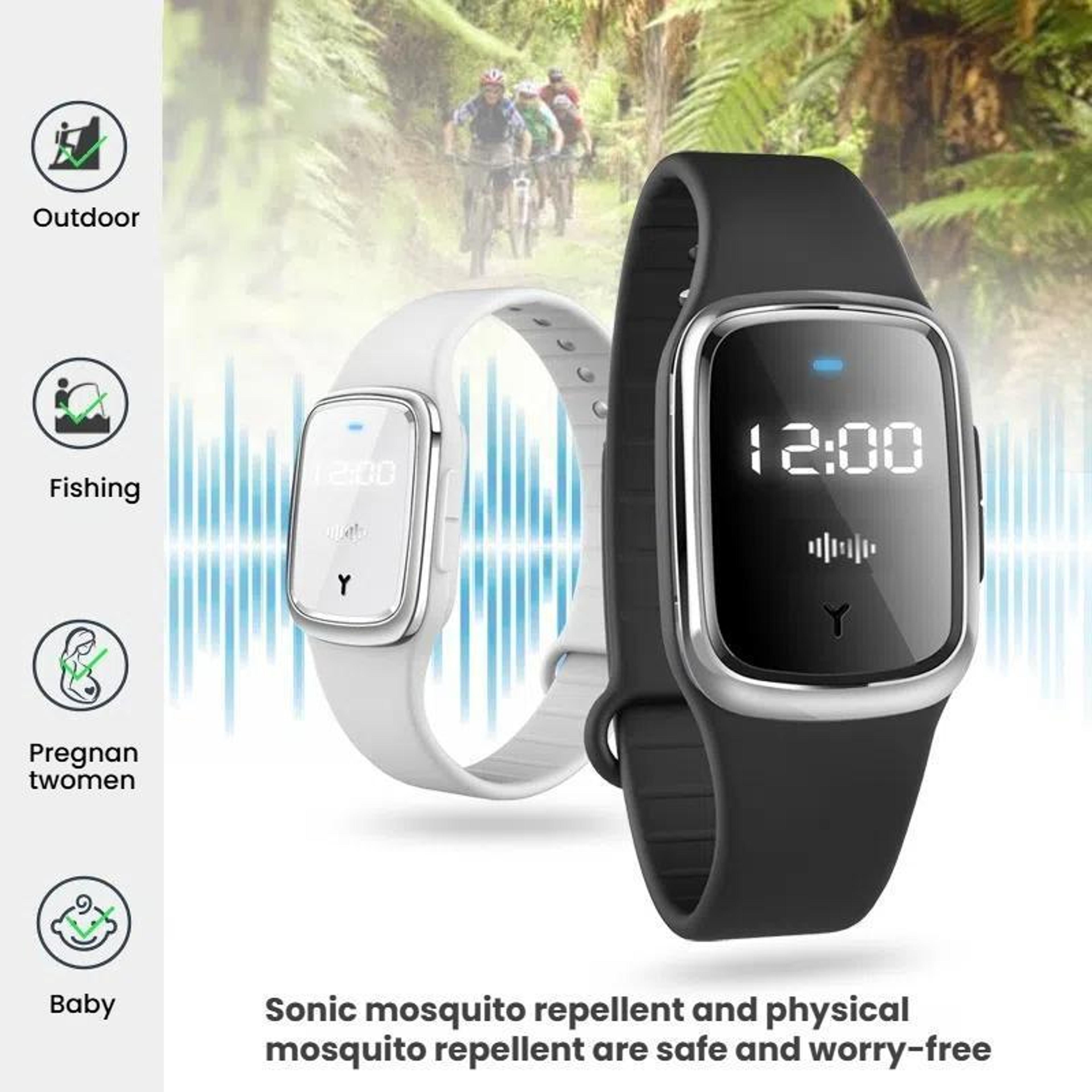 Ultrasonic Mosquito Repellent Watch Chemical Free Mosquito Repellent Bracelet For Outdoor Protectio 1