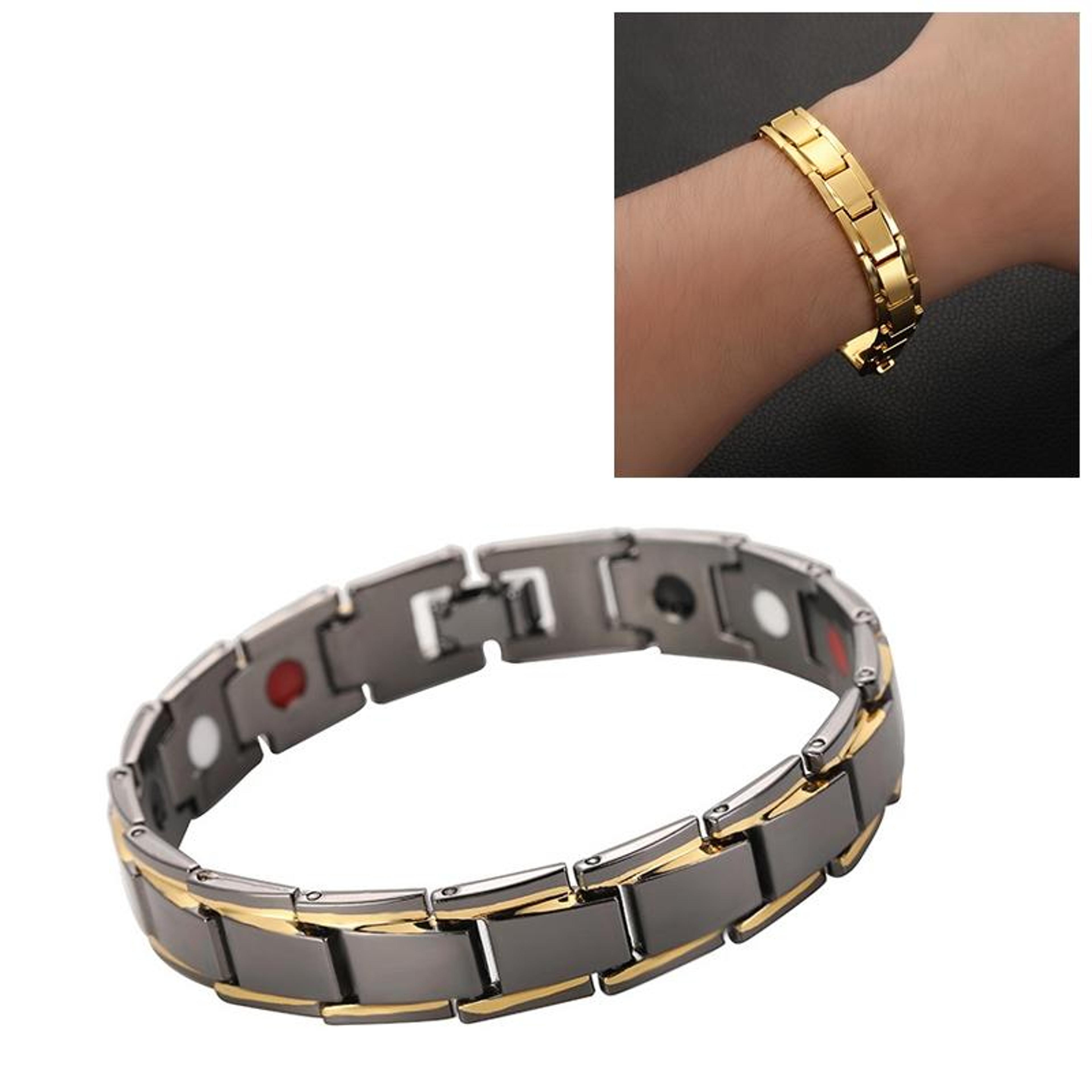 Magnetic Therapy Bracelet For Men Stylish Titanium Steel Health Bracelet Gift 8