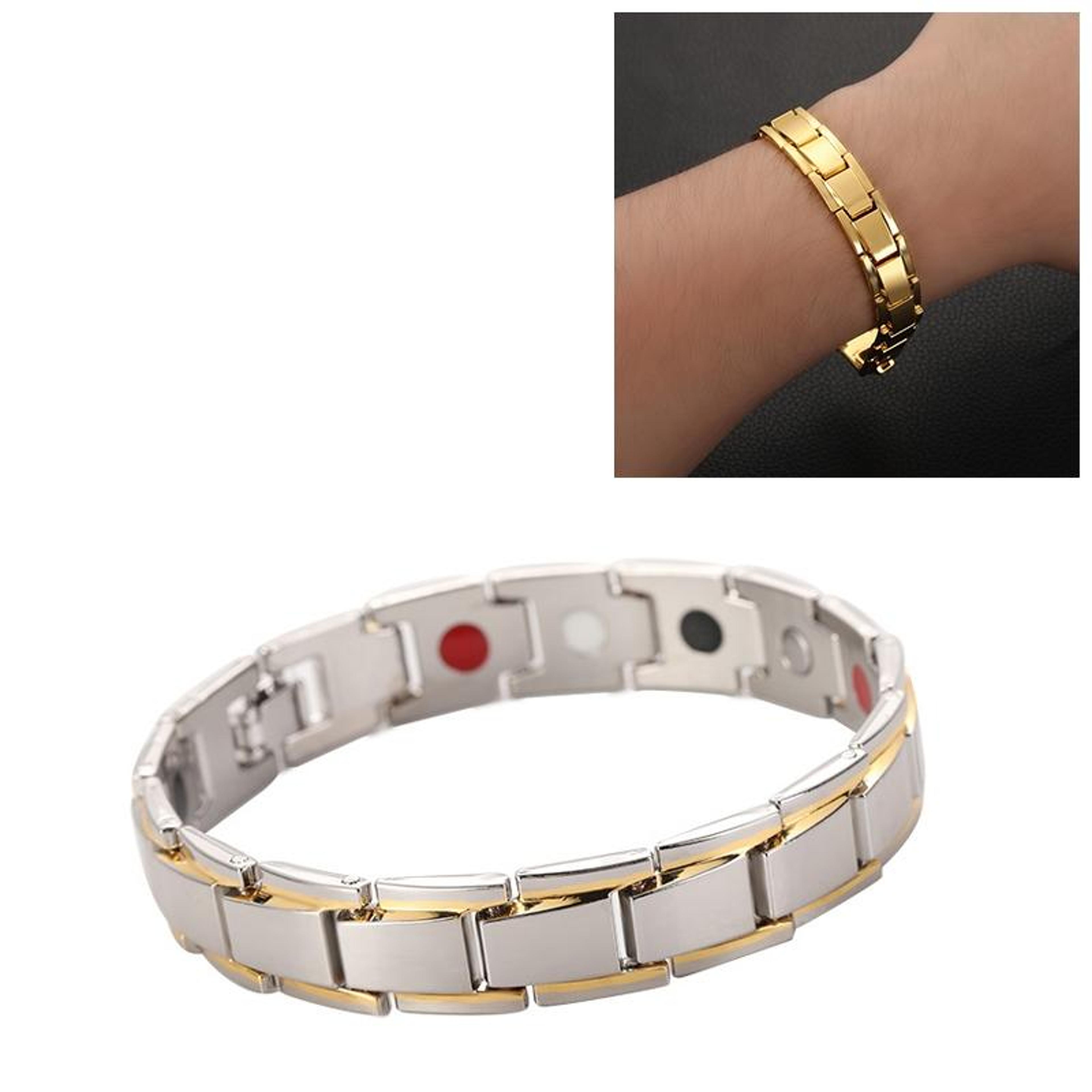 Magnetic Therapy Bracelet For Men Stylish Titanium Steel Health Bracelet Gift 7
