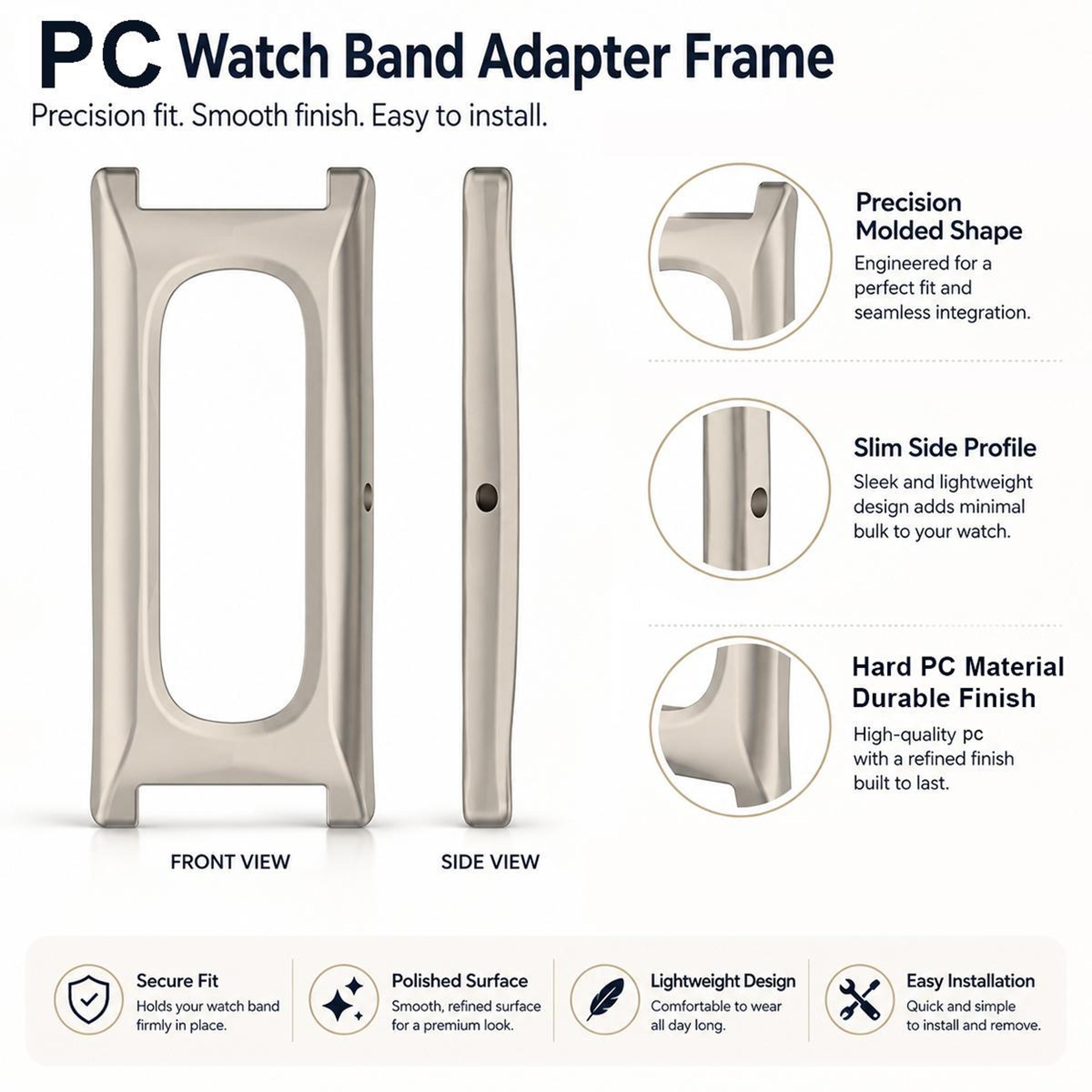 Google Fitbit Air Protective Case Lightweight PC Watch Case With 12mm Spring Ear Frame 4