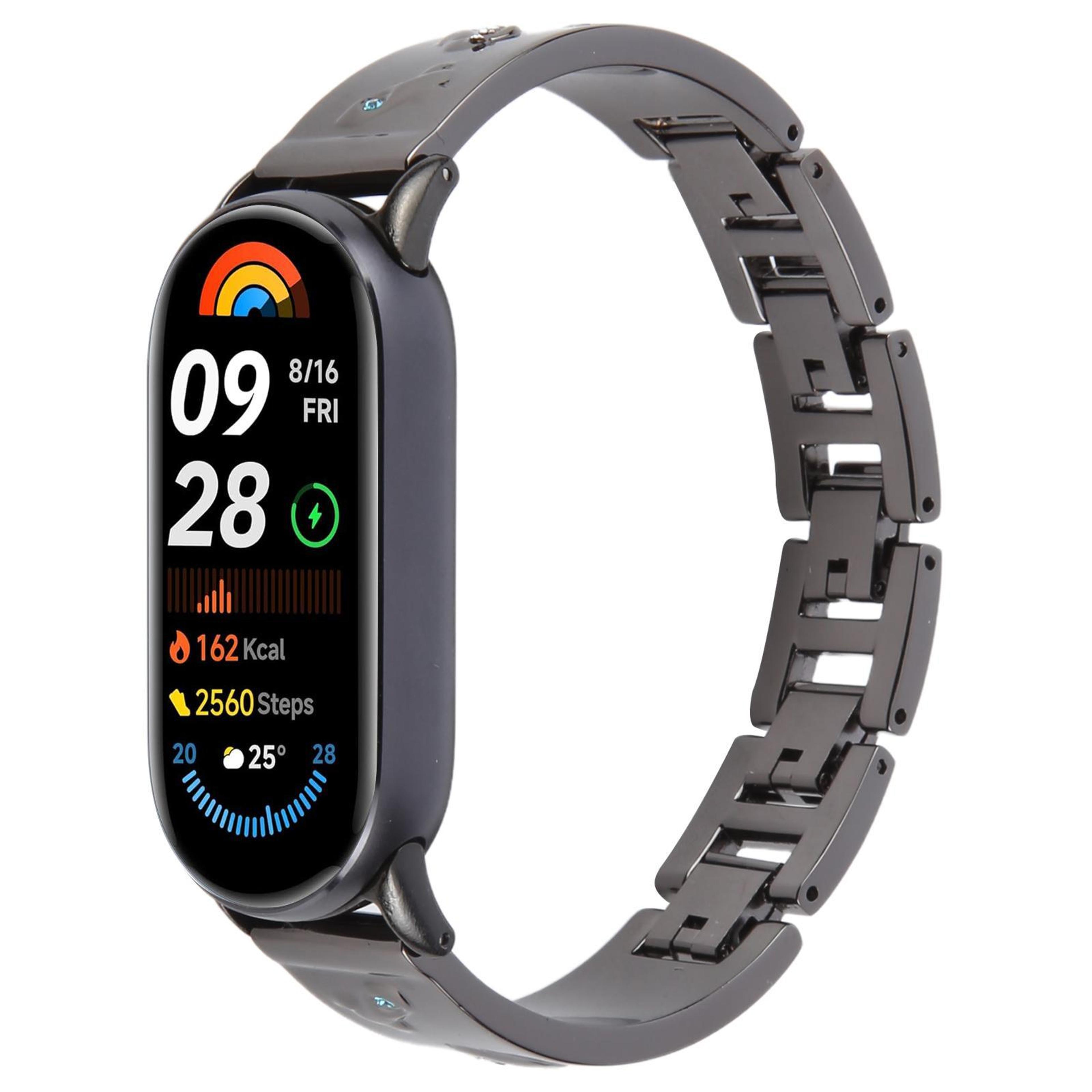 Diamond Quick Release Metal Watch Band Adjustable Chain Bracelet Strap For Smartwatches 8