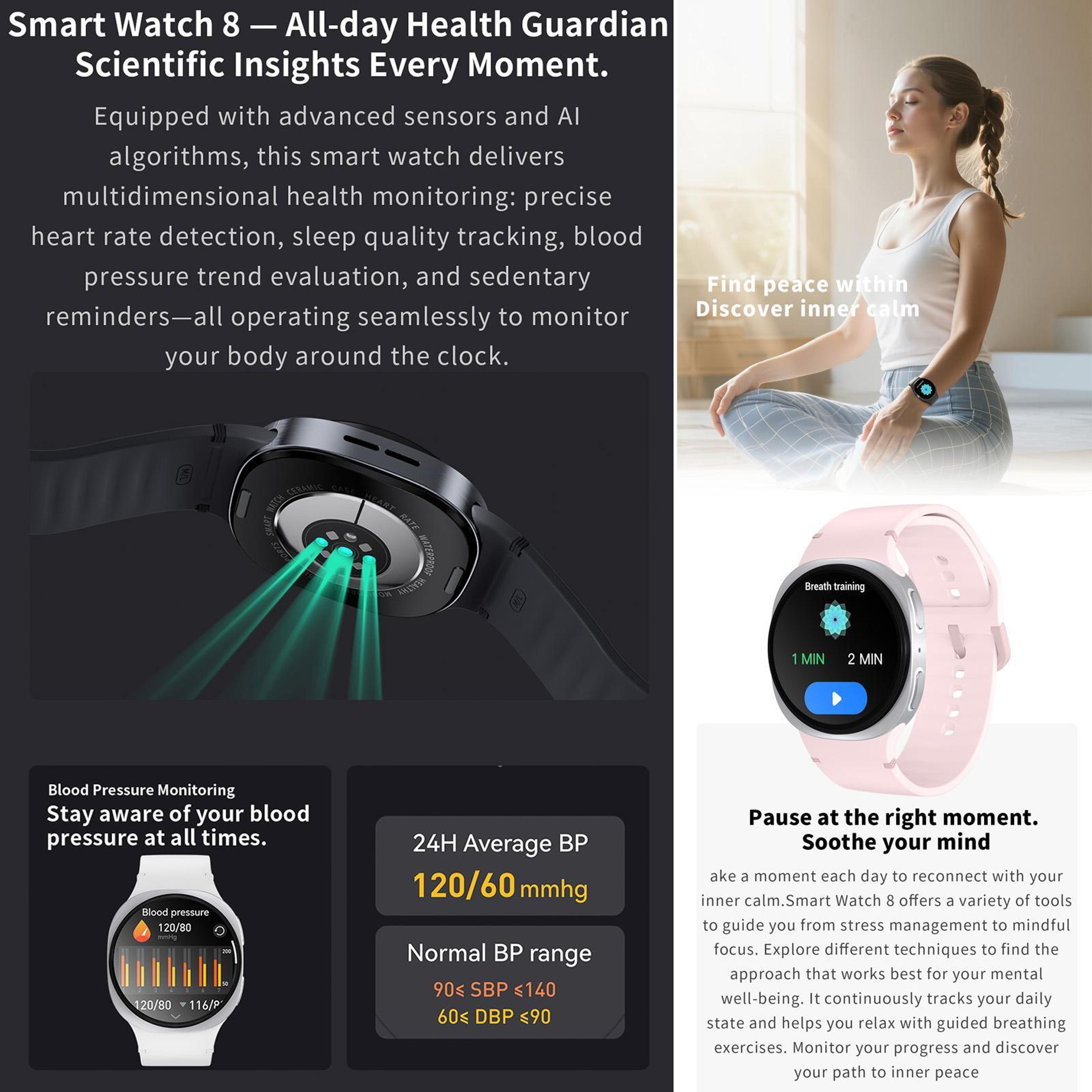 HD8 Mini Bluetooth Smart Watch With Call Function 129 Inch Fitness Tracker Health Monitor 14