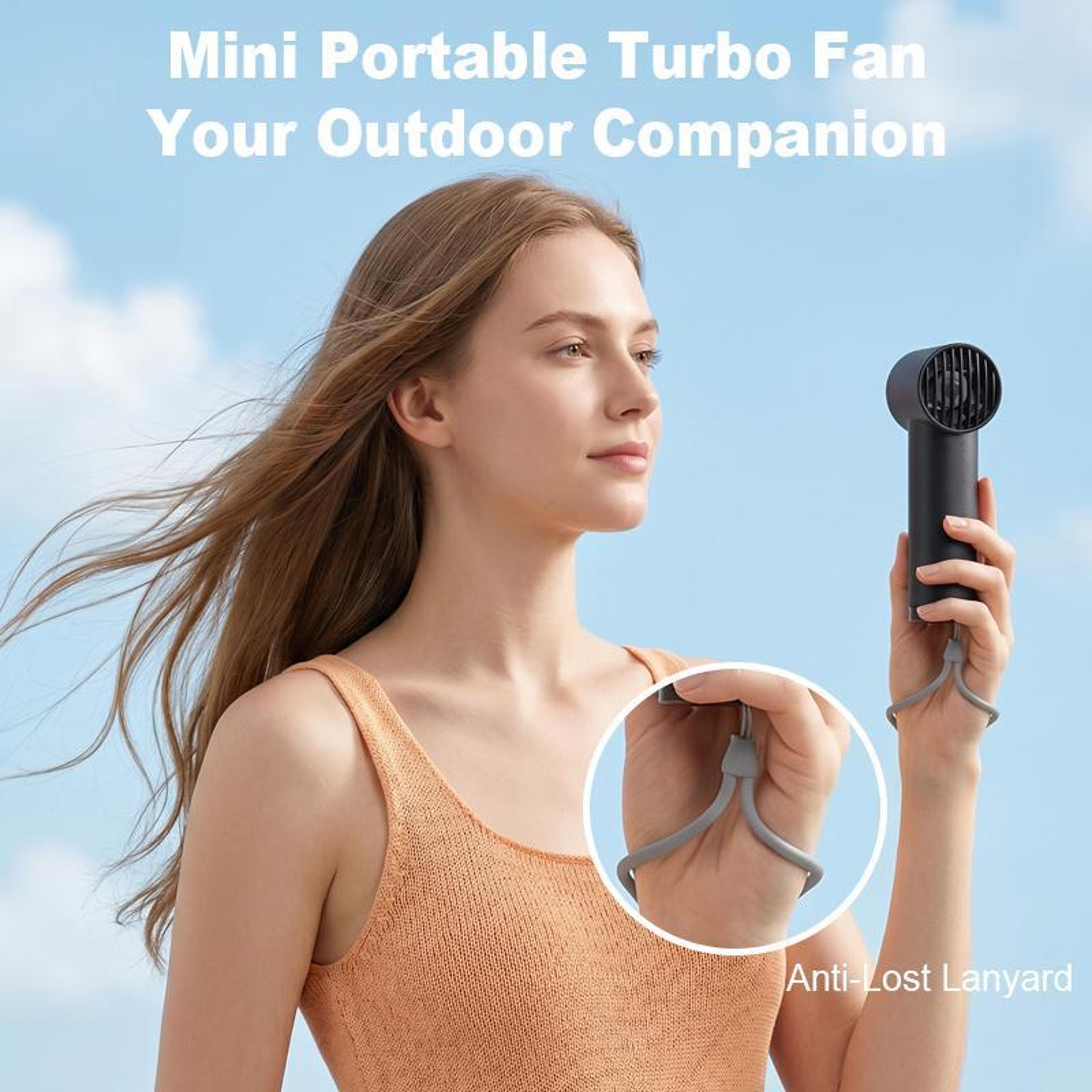 Portable Handheld Fan Rechargeable Mini USB Fan With 100 Speeds LED Display And Desktop Stand 9