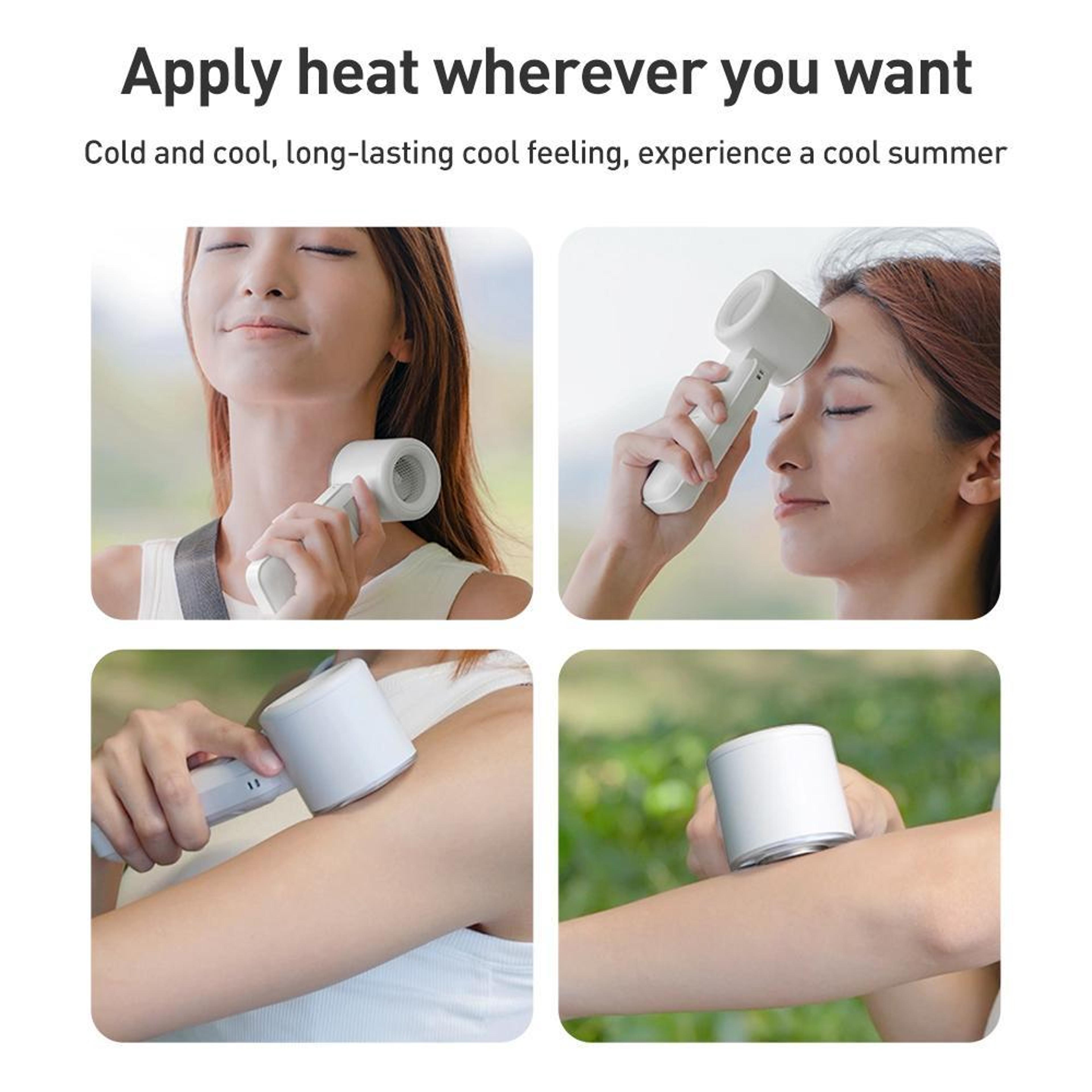 Portable Folding Handheld Fan With Ice Cooling Rechargeable Mini Fan And Type C Charging 8