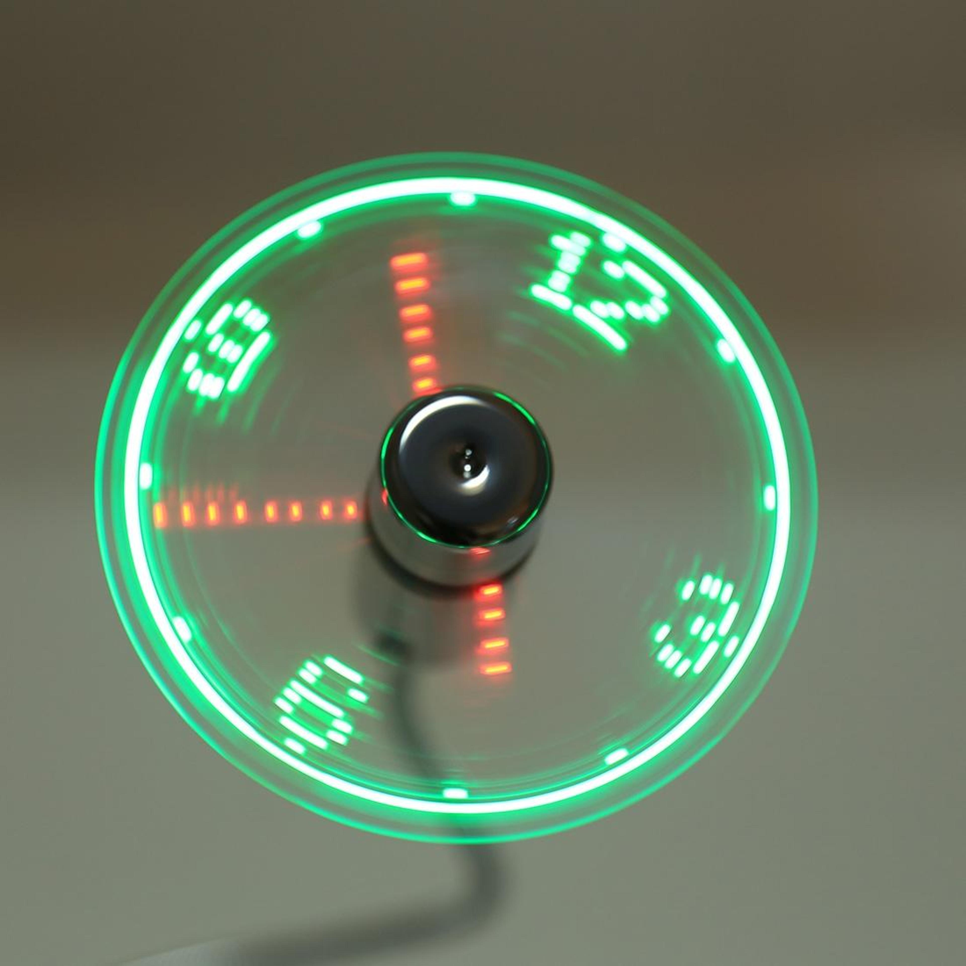 USB Clock Fan With LED Time Display Flexible USB LED Fan For Laptop PC Office 3