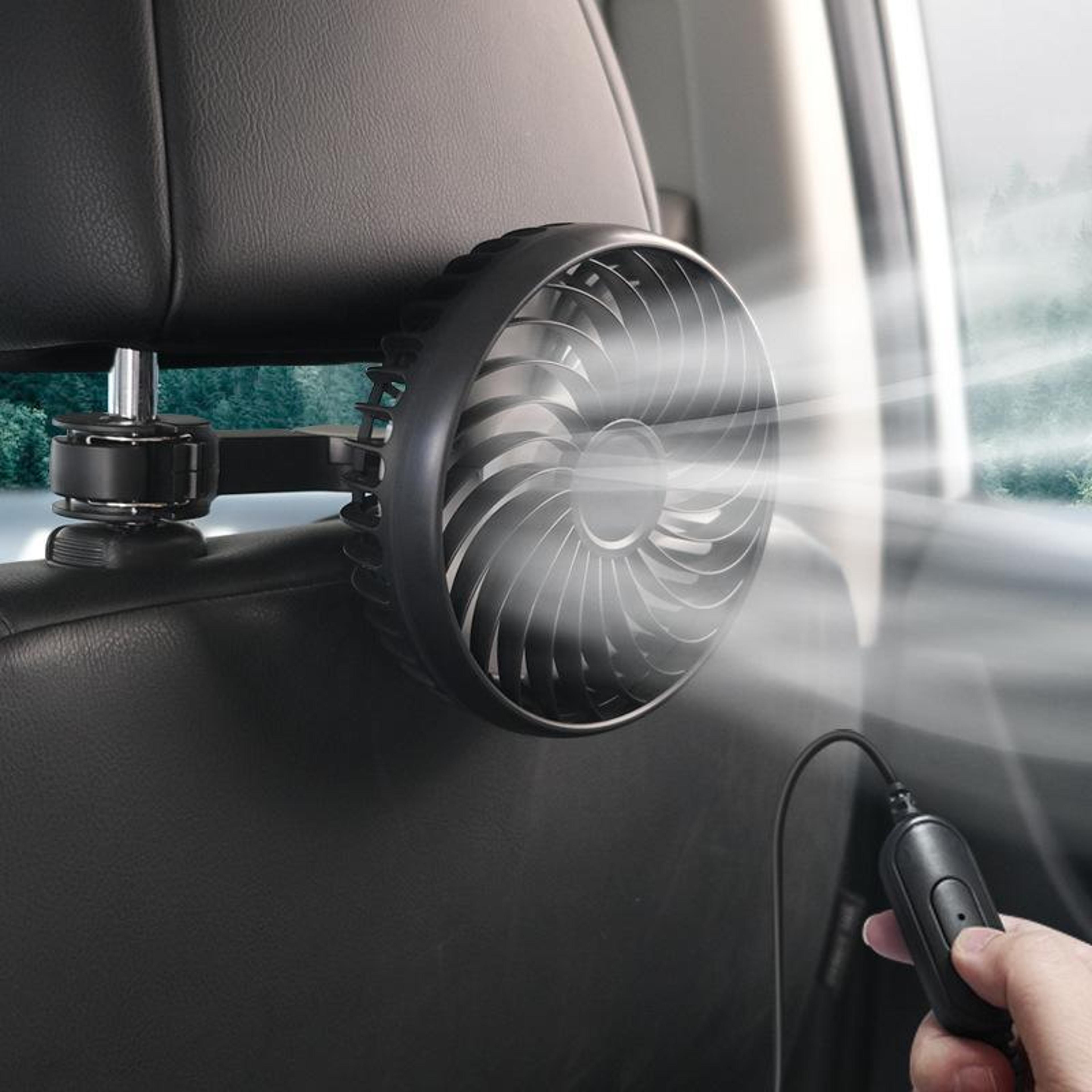 Car Rear USB Fan Silent 3 Speed Adjustable Backseat Cooling Fan 0