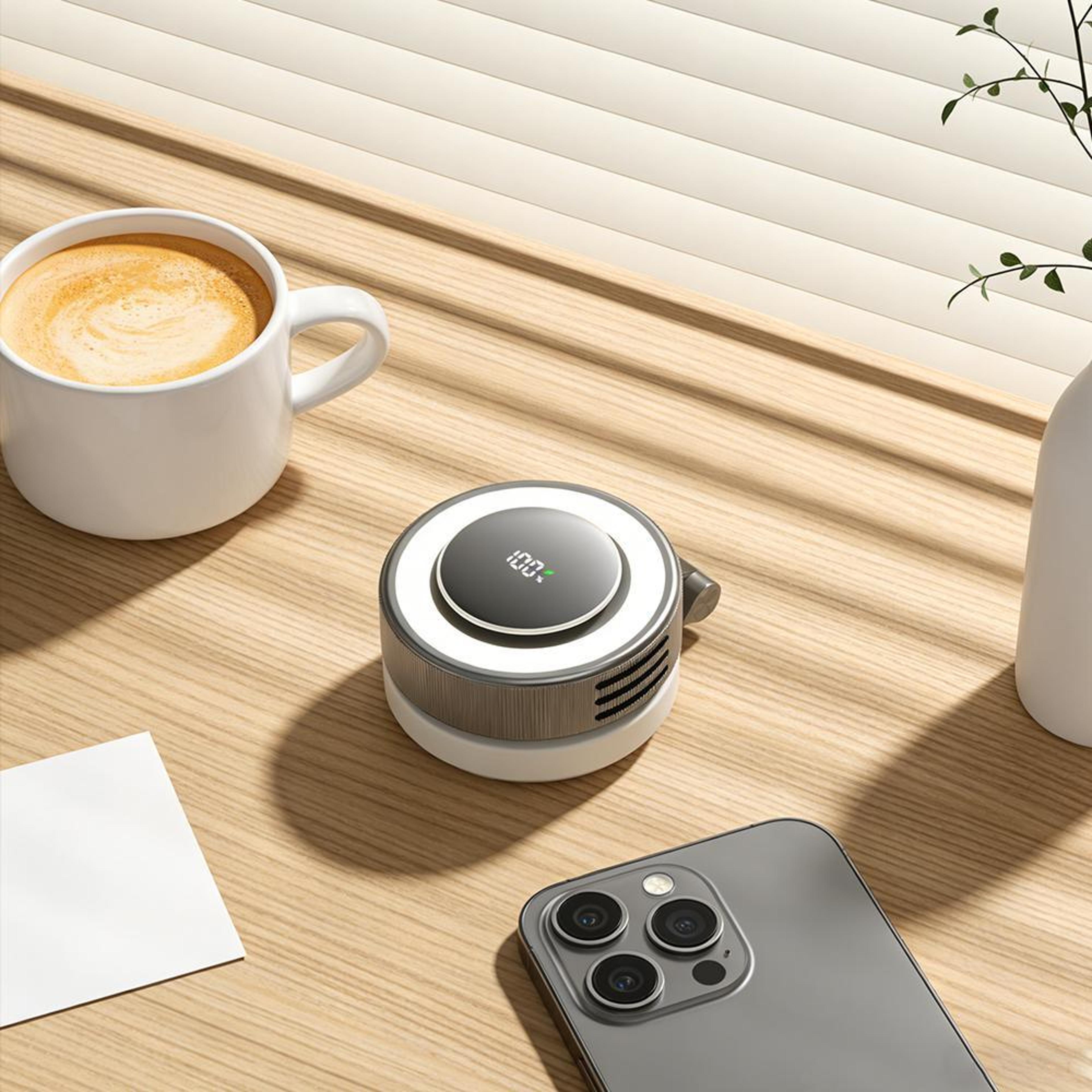 Mini Magnetic Fan Portable Cooling Fan With 5 Speed Rechargeable USB Desk Fan And LED Light 7
