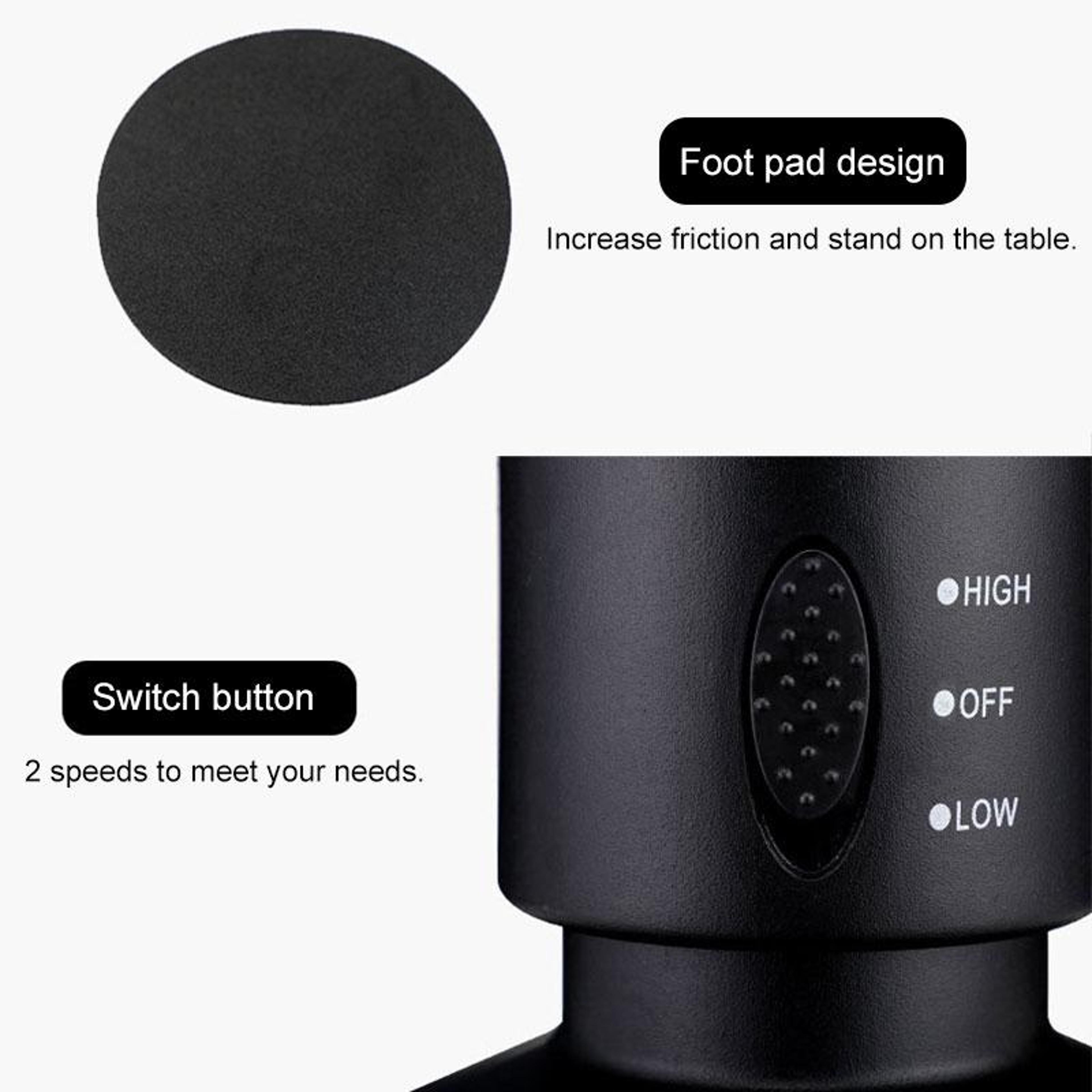 Portable USB Tower Fan Leafless Desk Fan With 2 Speed Cooling 2