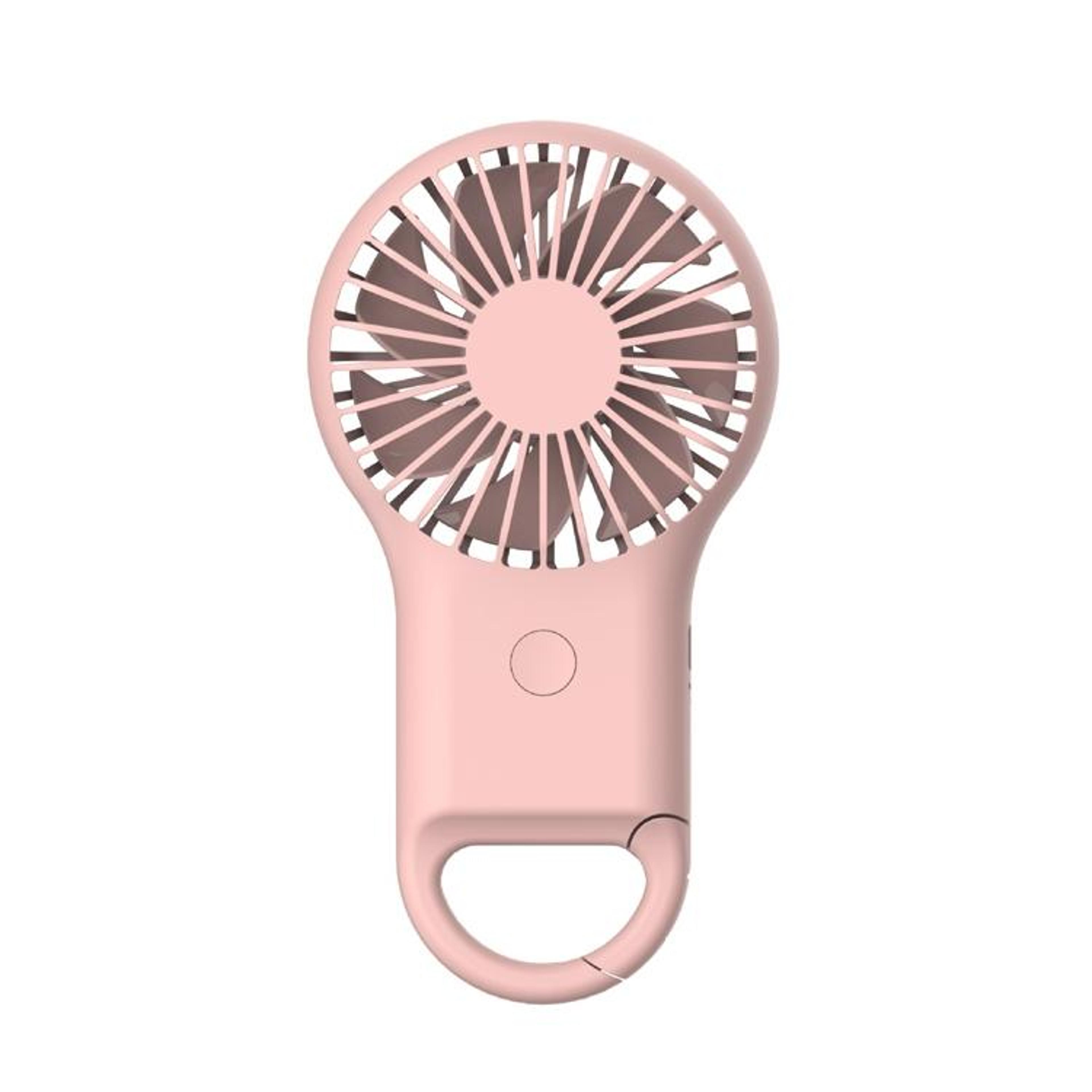 Handheld Pocket Mini Small Fan Portable Charging Outdoor USB Fan With 7 Color LightPink 6