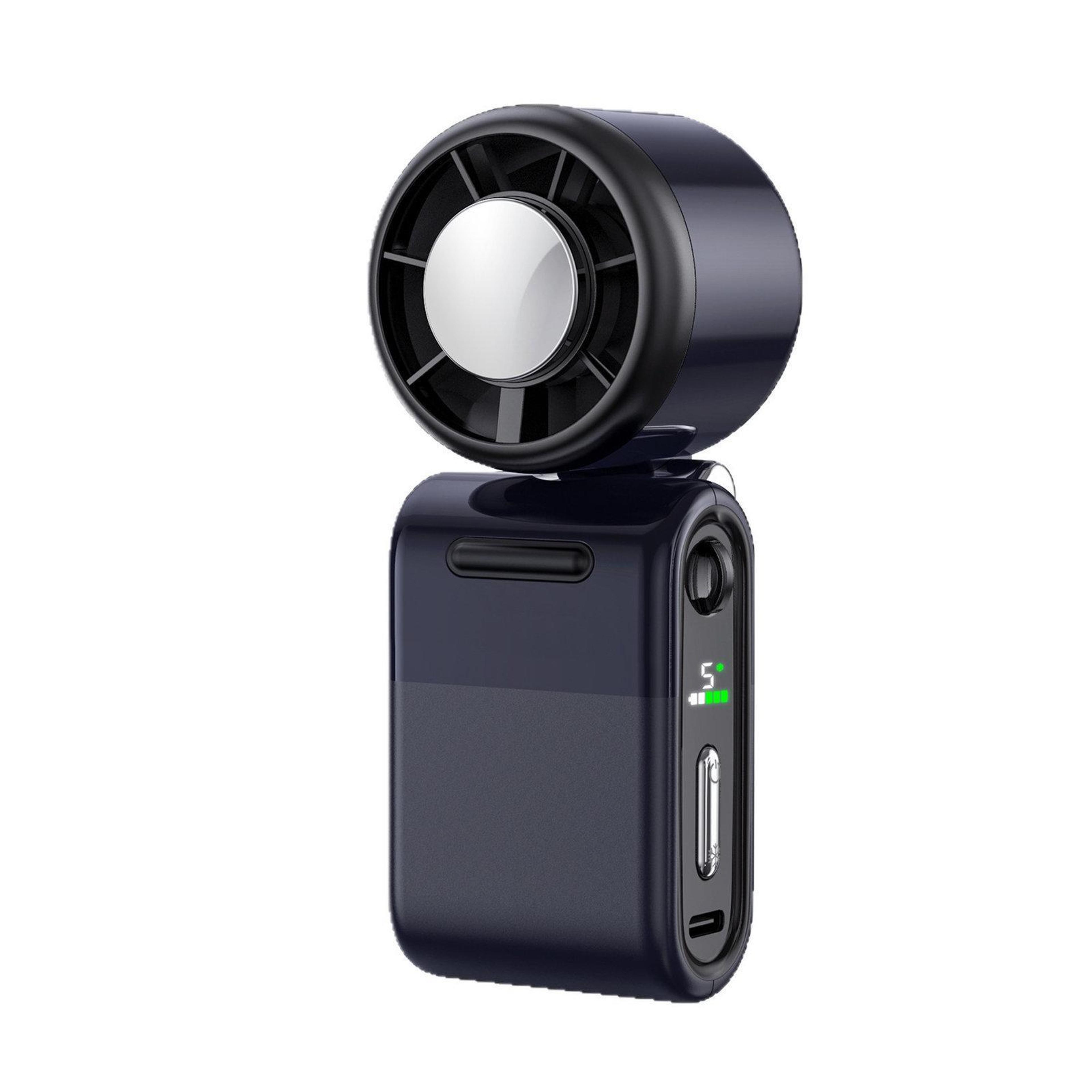 semiconductor ice cooling handheld fan usb c rechargeable portable fan with 5 speeds digital display