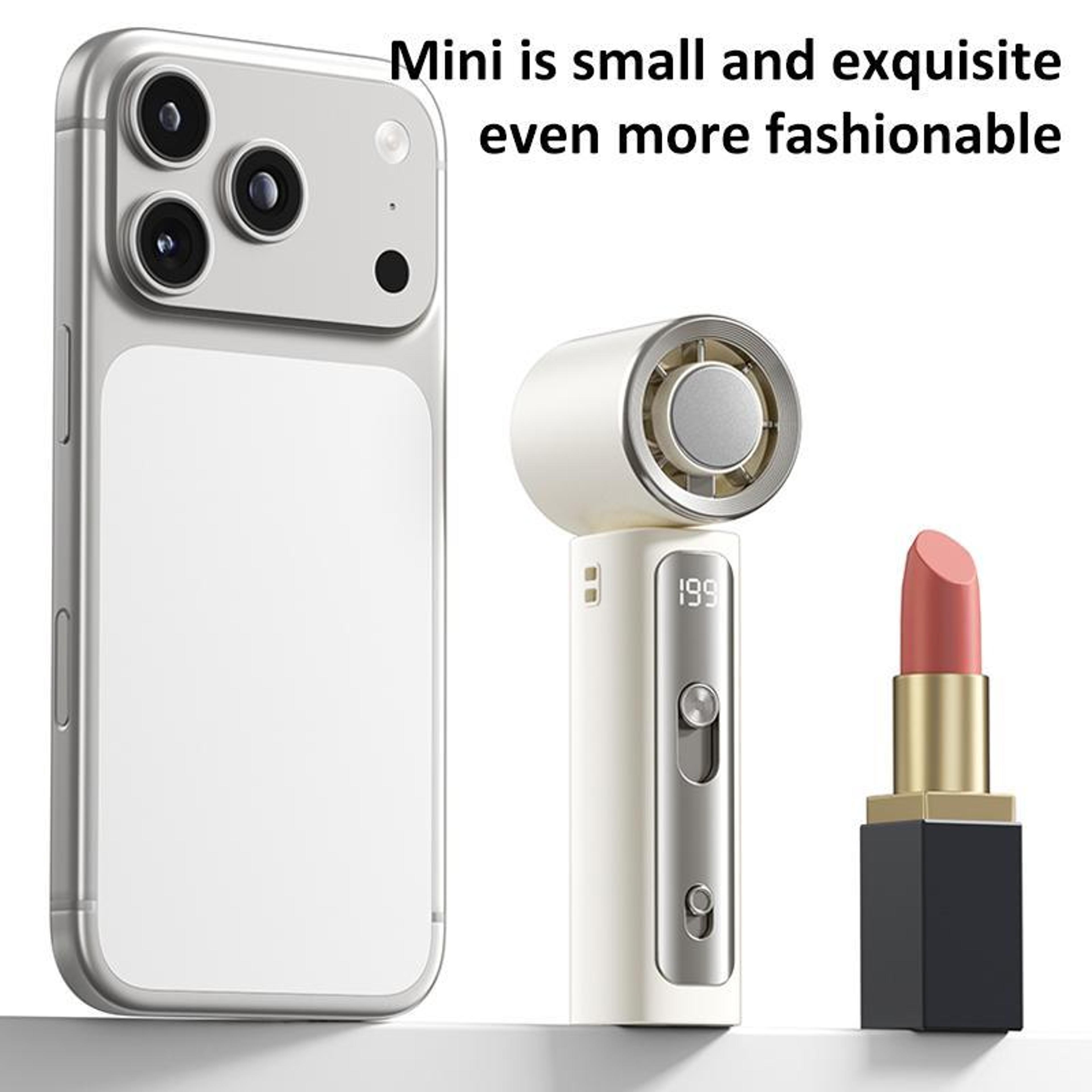 Mini Handheld Cooling Fan With Digital Display 3000mAh Ice Cooling Personal Fan 10