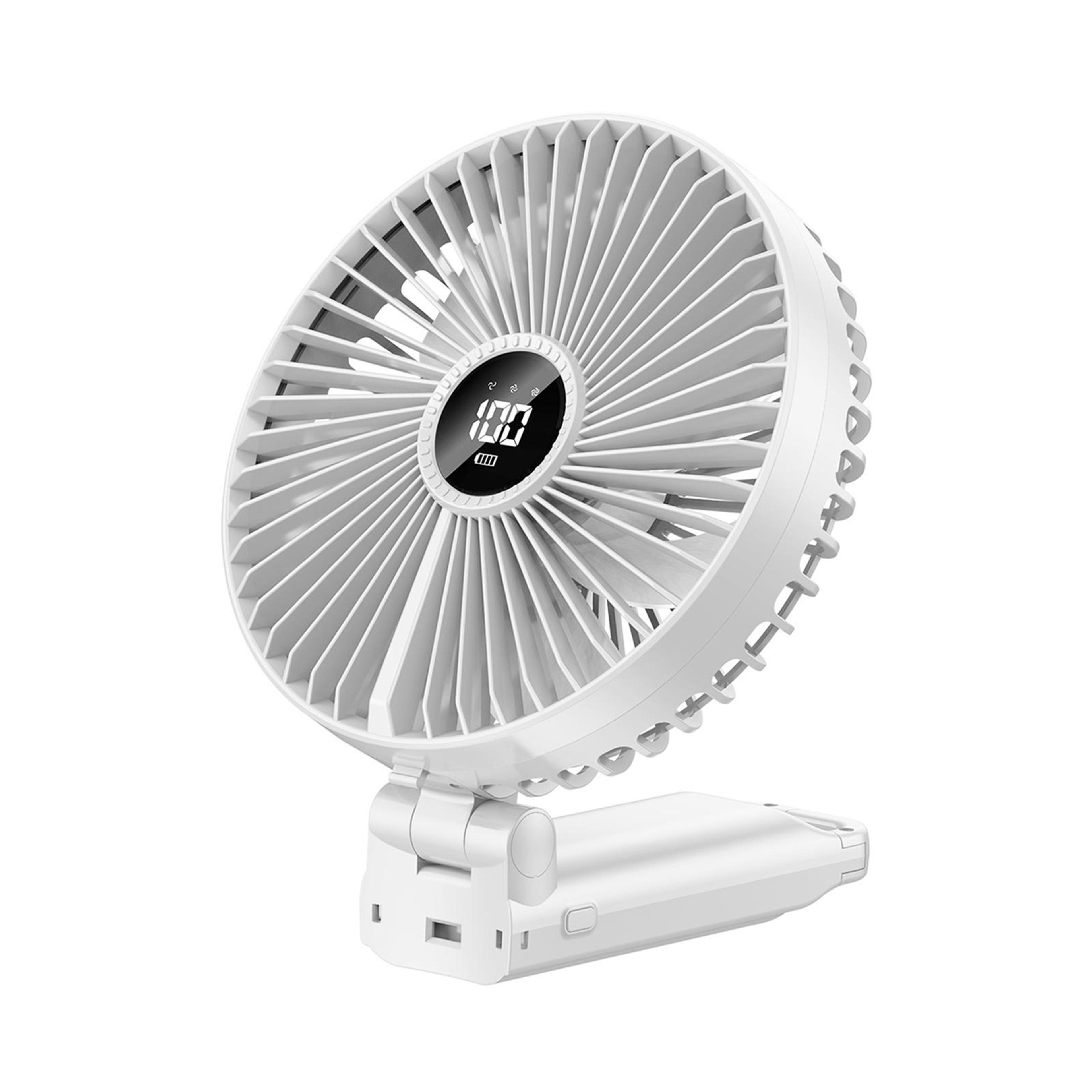 F7 Portable Handheld Fan Foldable Rechargeable Fan With LED Display And 5Speed Cooling 8