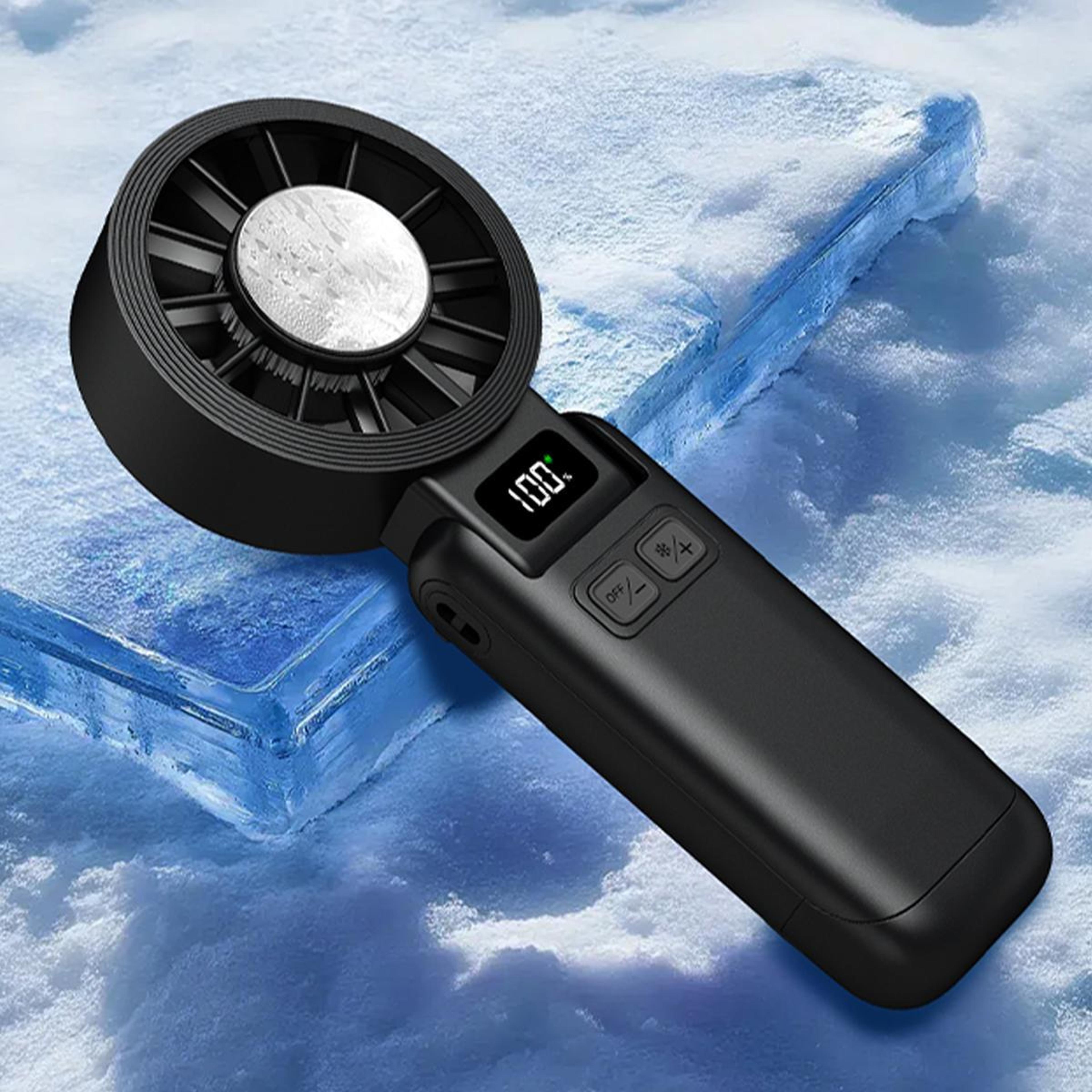 F9 Handheld Cooling Fan With Ice Compress Portable Rechargeable Foldable Mini Fan 8
