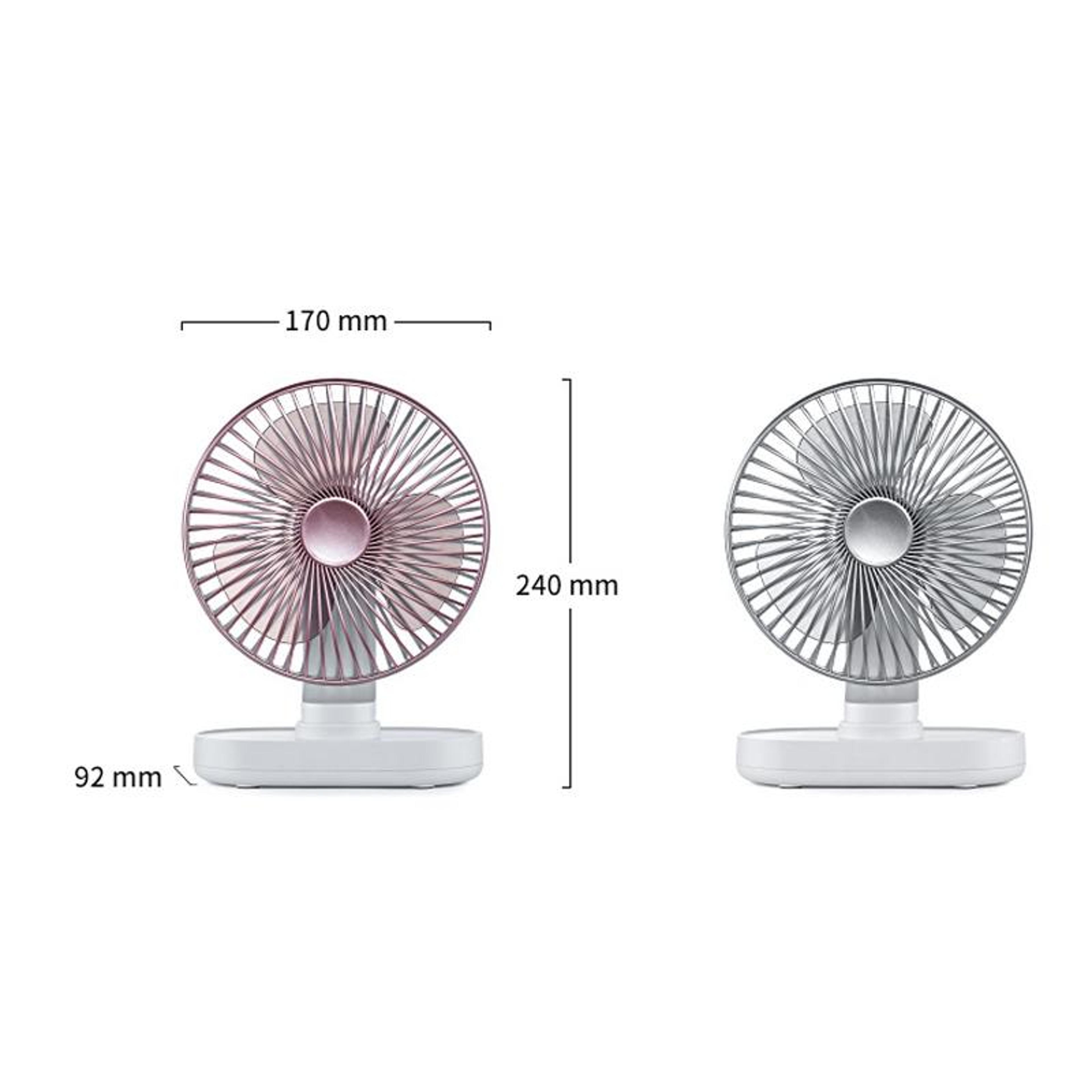 D77 USB Desk Fan Portable Oscillating Fan With Rechargeable Battery And 4 Speed Quiet Cooling 1