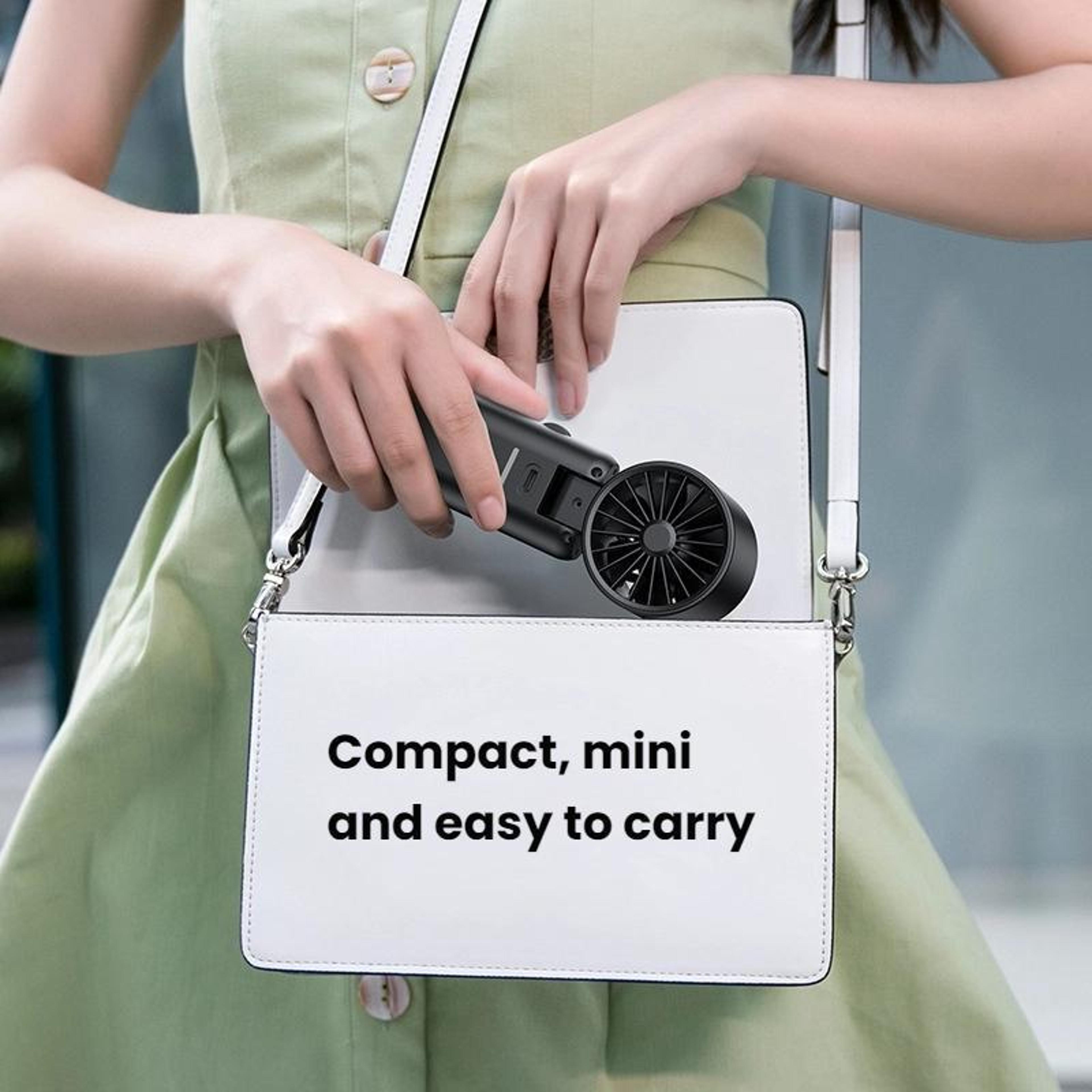 Portable Ice Cooling Fan Foldable Handheld Fan With LED Battery Display And Desktop Stand 11