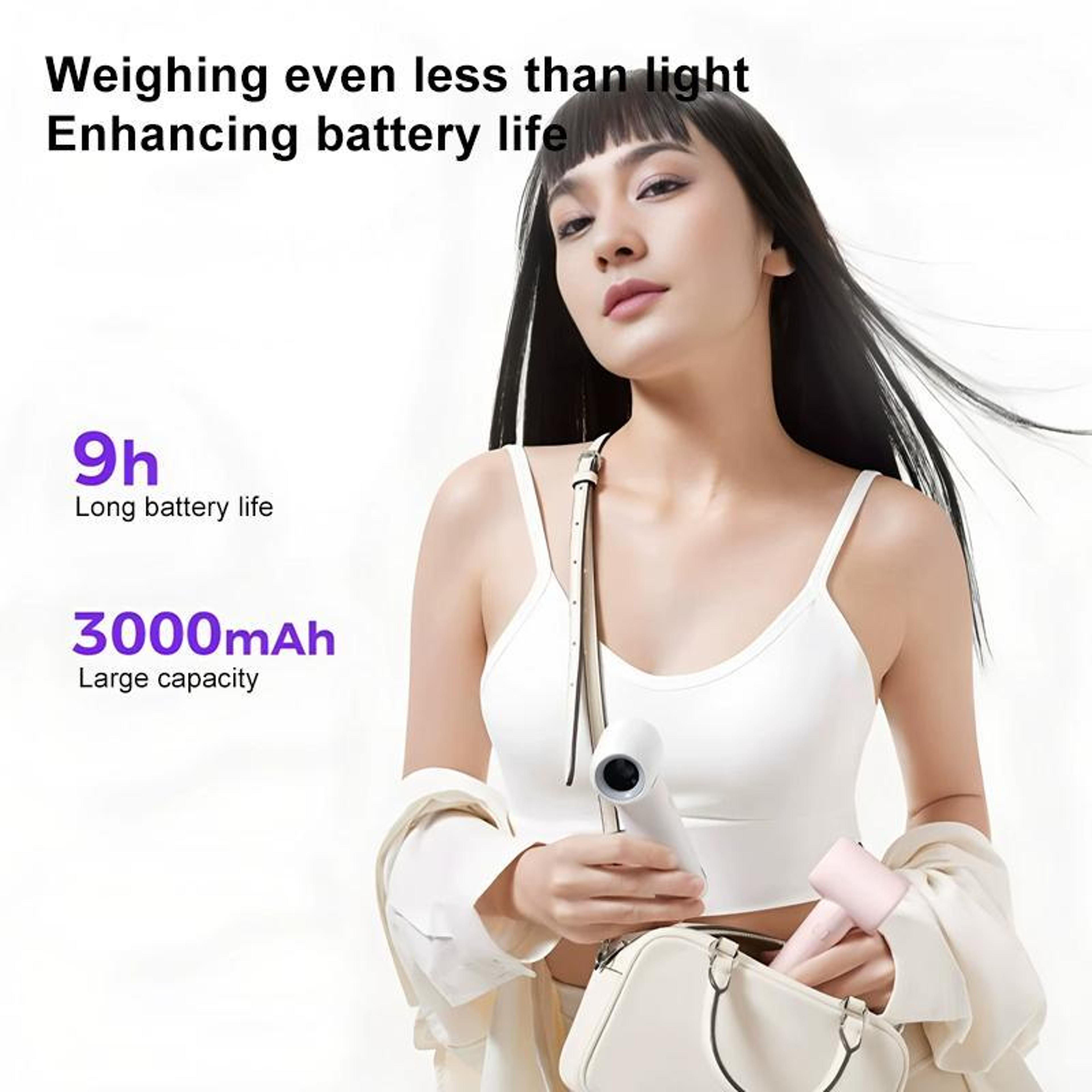 L03 Handheld Mini Fan Portable Rechargeable Fan With Digital Display 3000mAh 5 Speeds 5