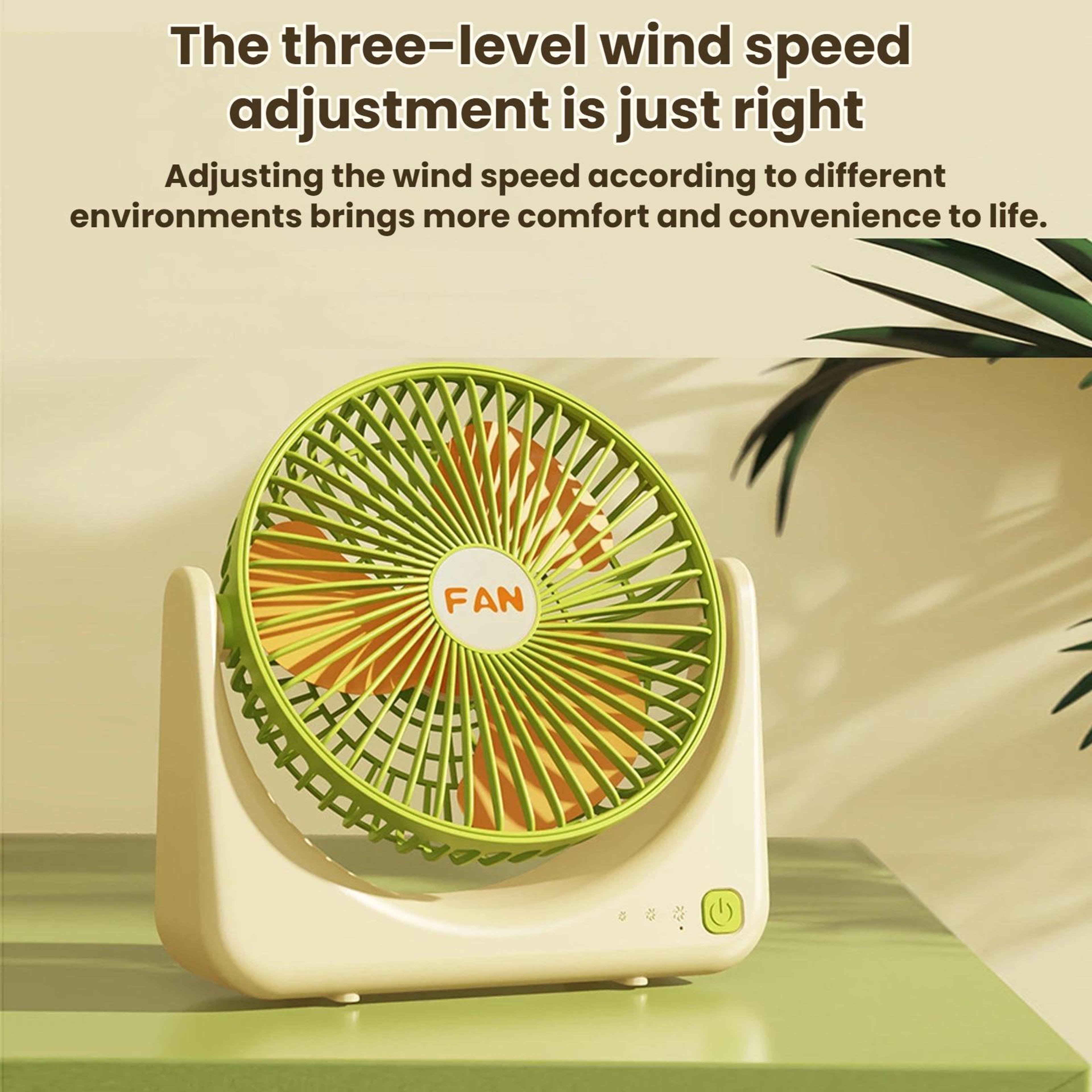USB Rechargeable Mini Desk Fan Portable Desktop Fan Quiet Personal Air Circulator 7