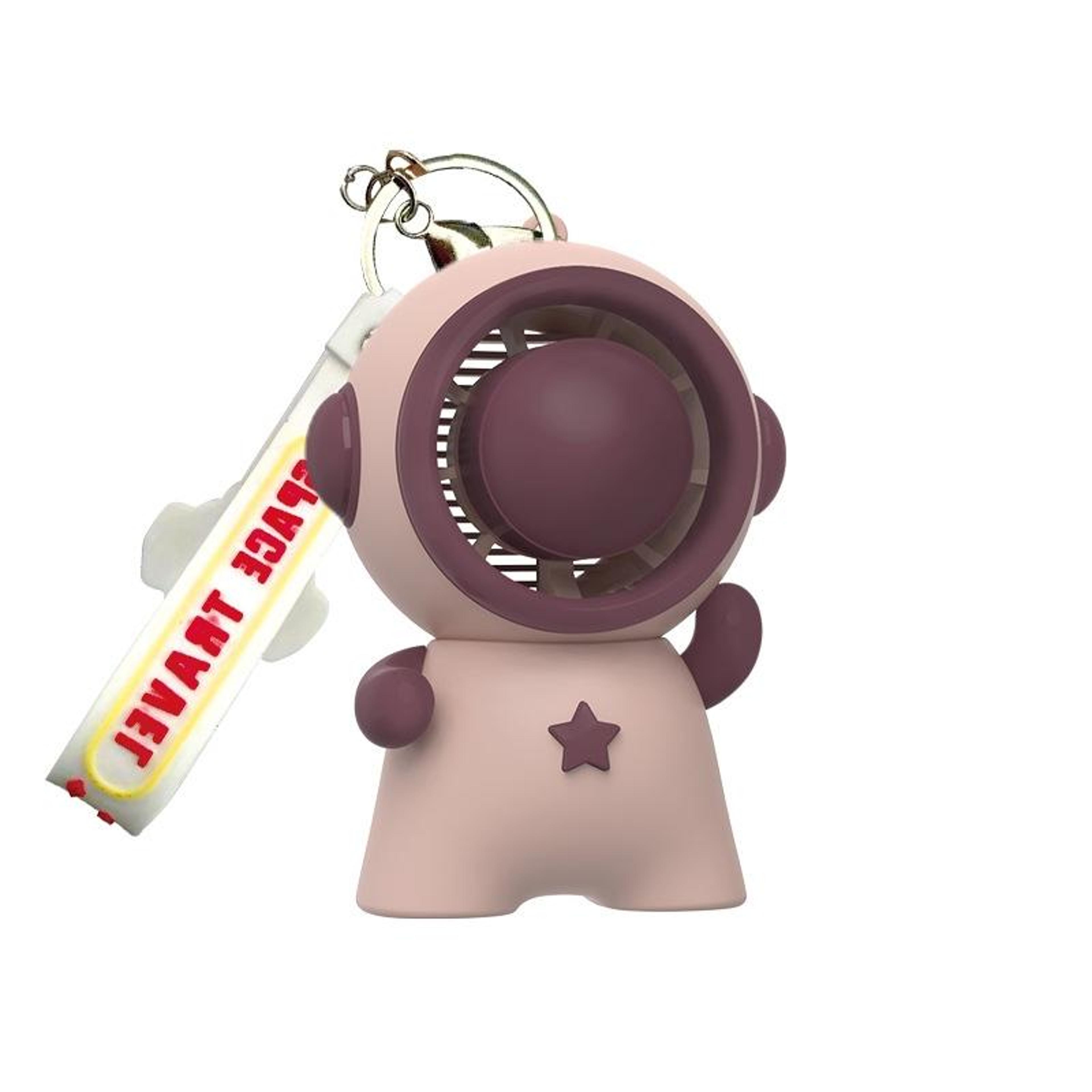 Portable Astronaut Mini Fan Keychain USB Rechargeable Handheld Cooling Fan With Lanyard 7
