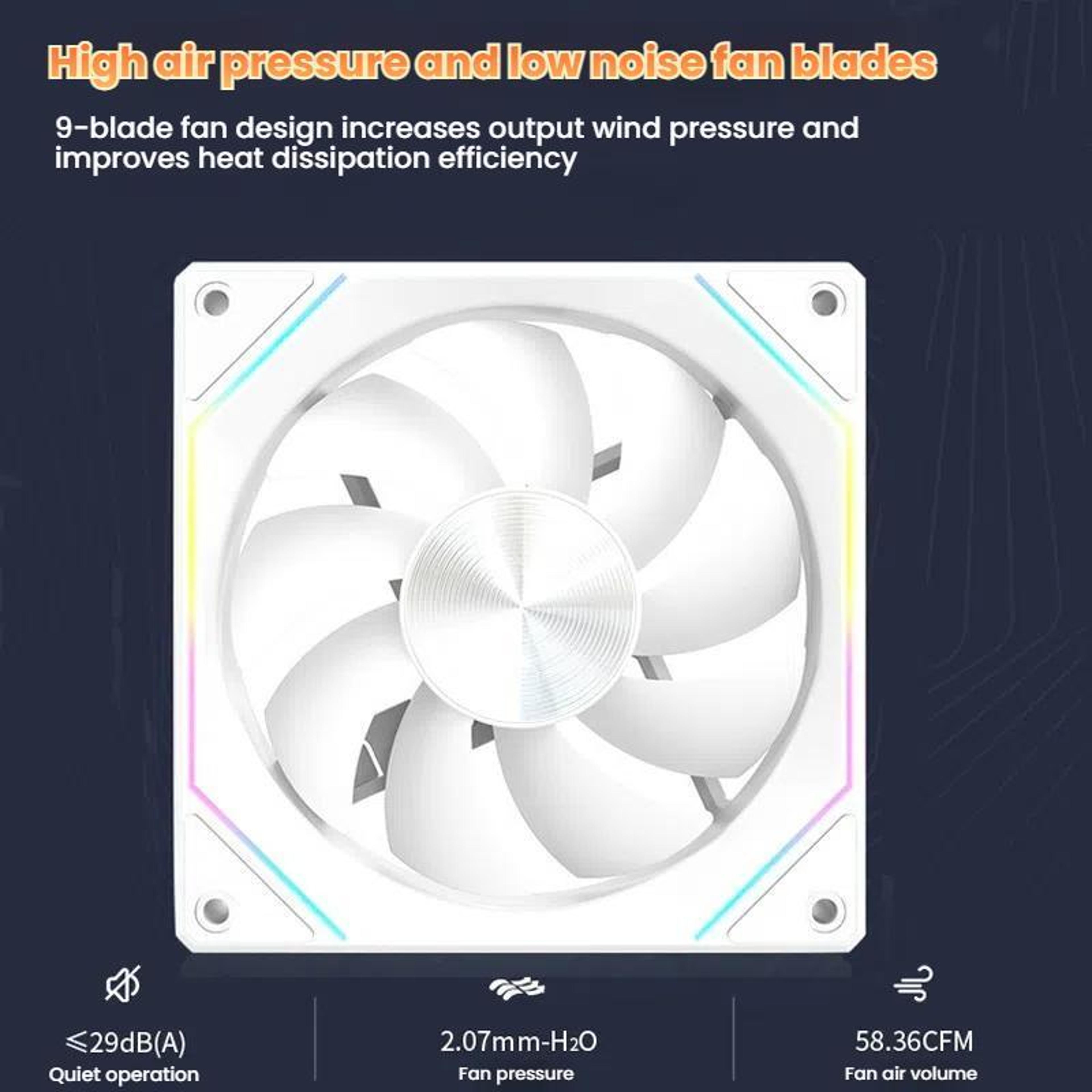 Infinity Mirror ARGB PC Fan PWM Cooling Fan With Ultra Quiet Thermal Control 5
