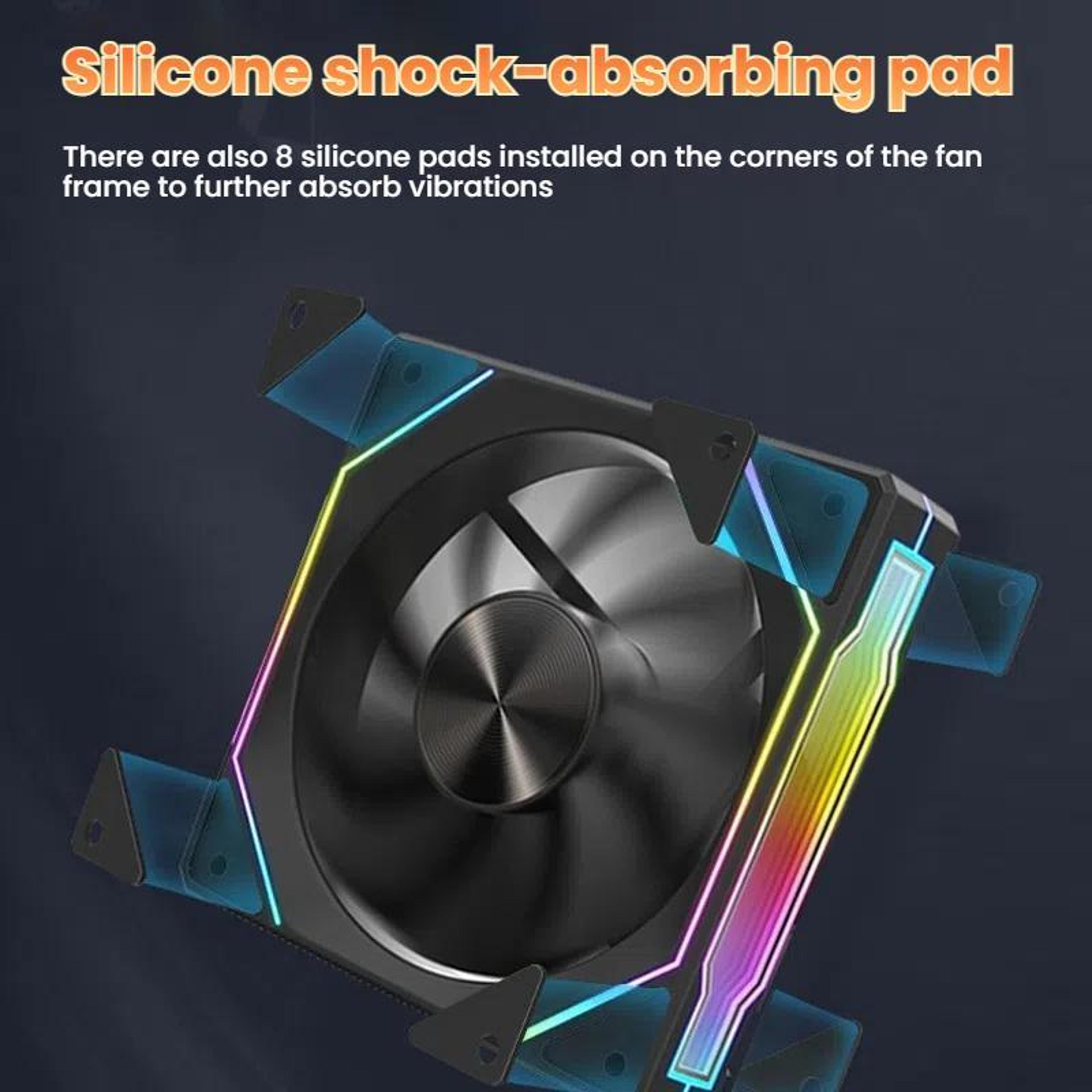 Infinity Mirror ARGB PC Fan PWM Cooling Fan With Ultra Quiet Thermal Control 7