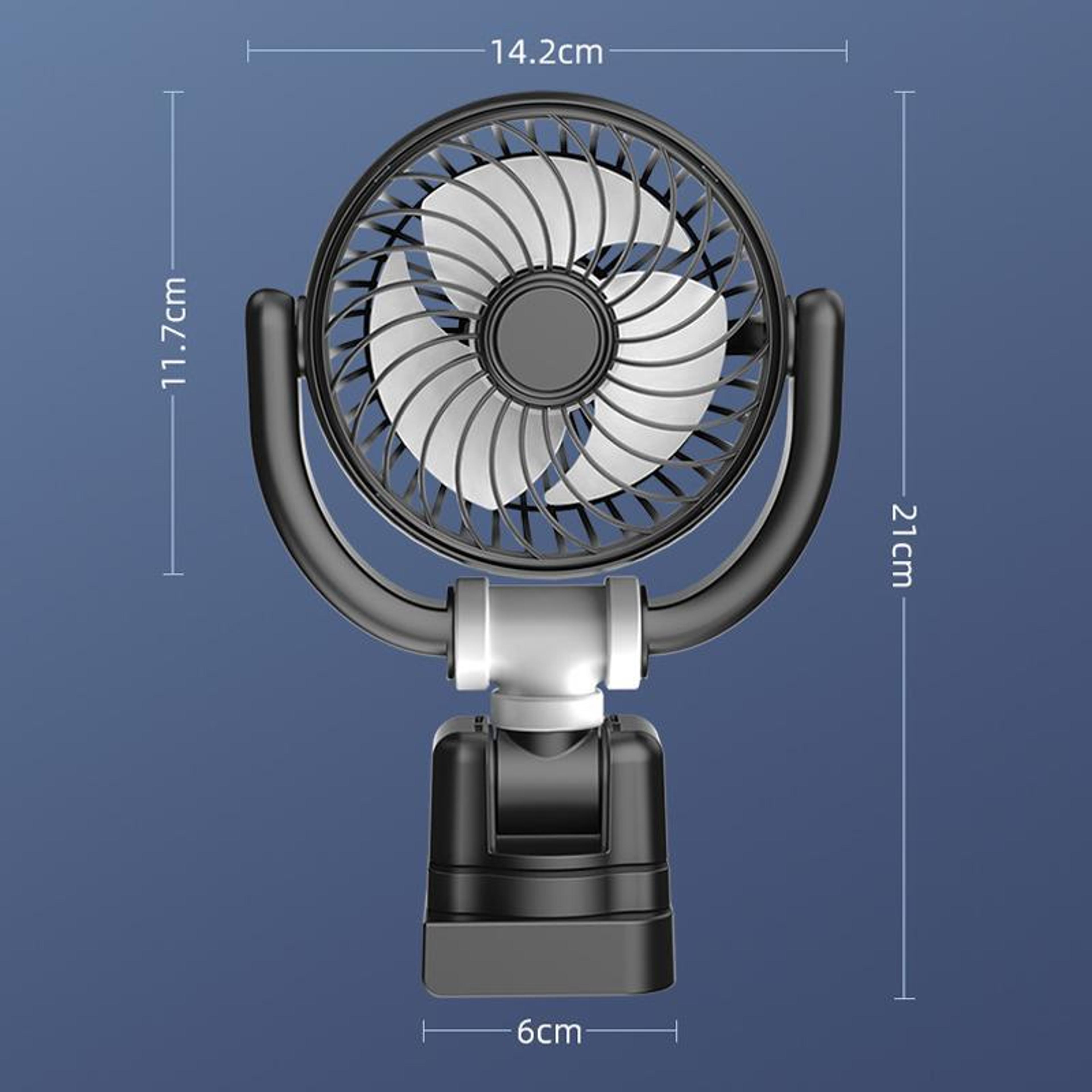 3 Way Folding Car Cooling Fan USB Dashboard Fan Adjustable Screen Corner Air Circulator 1