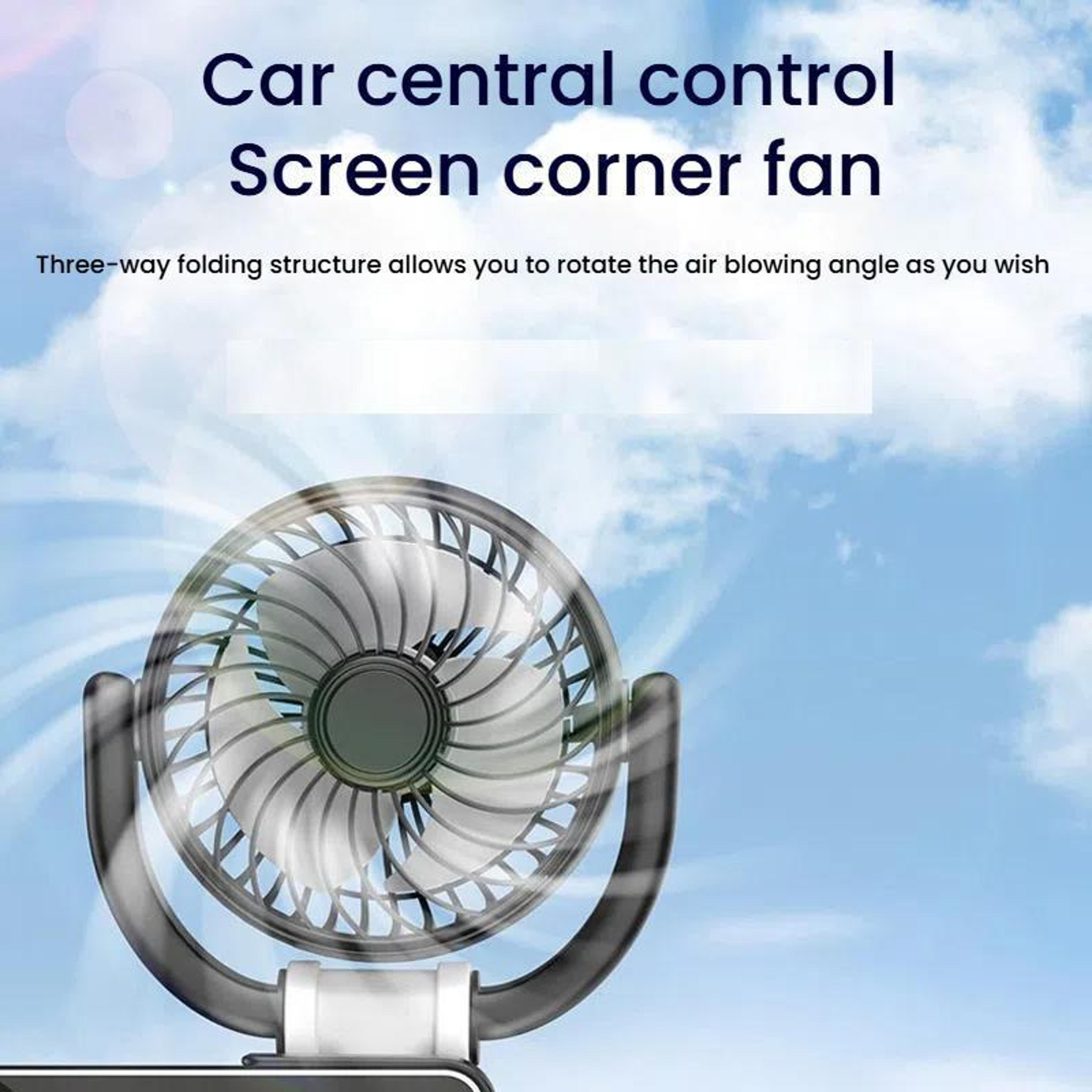 3 Way Folding Car Cooling Fan USB Dashboard Fan Adjustable Screen Corner Air Circulator 5