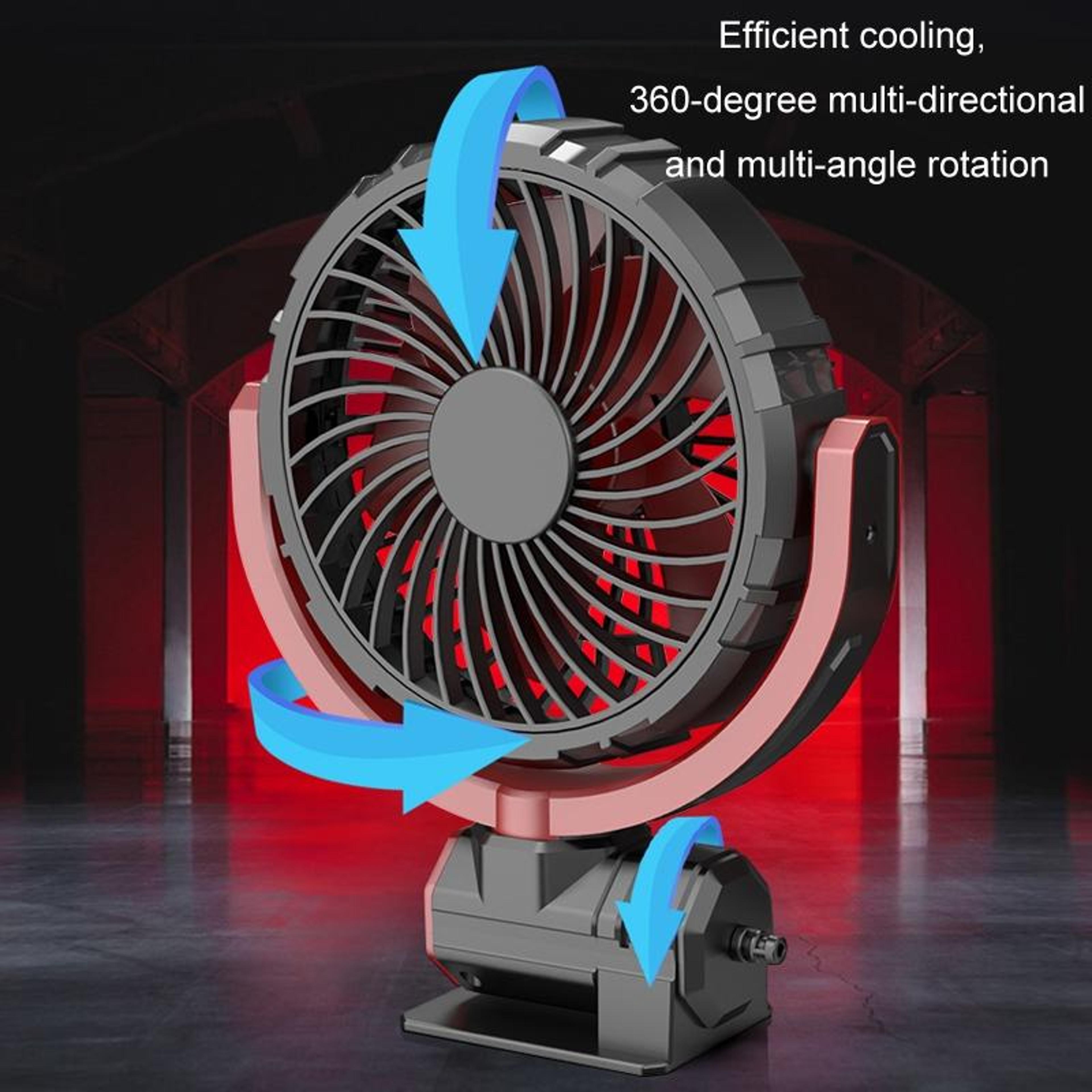 Foldable Car USB Fan 360 Rotating Steering Wheel Cooling Fan For Powerful Airflow 3