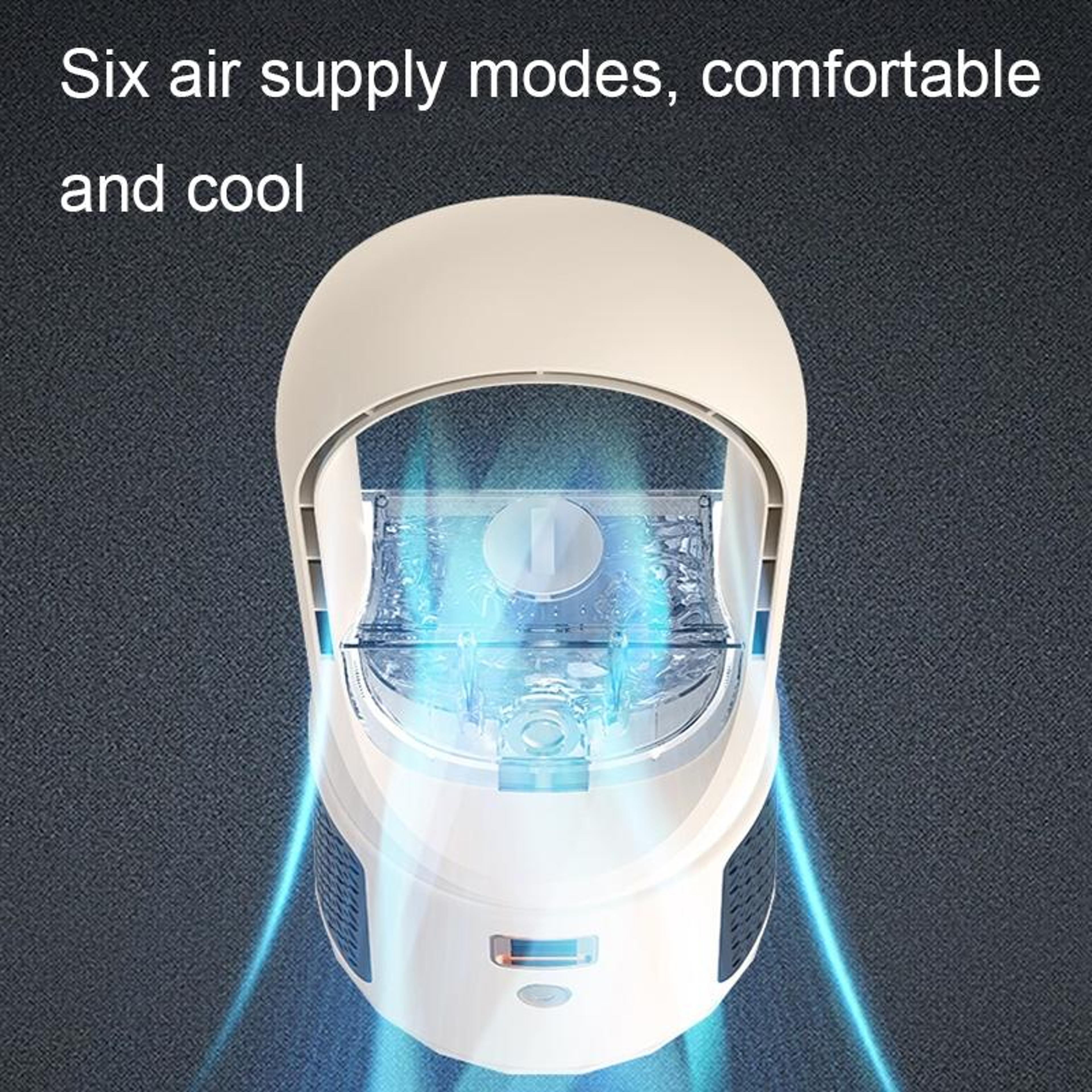 Portable Bladeless Desk Fan USB Rechargeable LED Display Quiet Cooling Fan 4