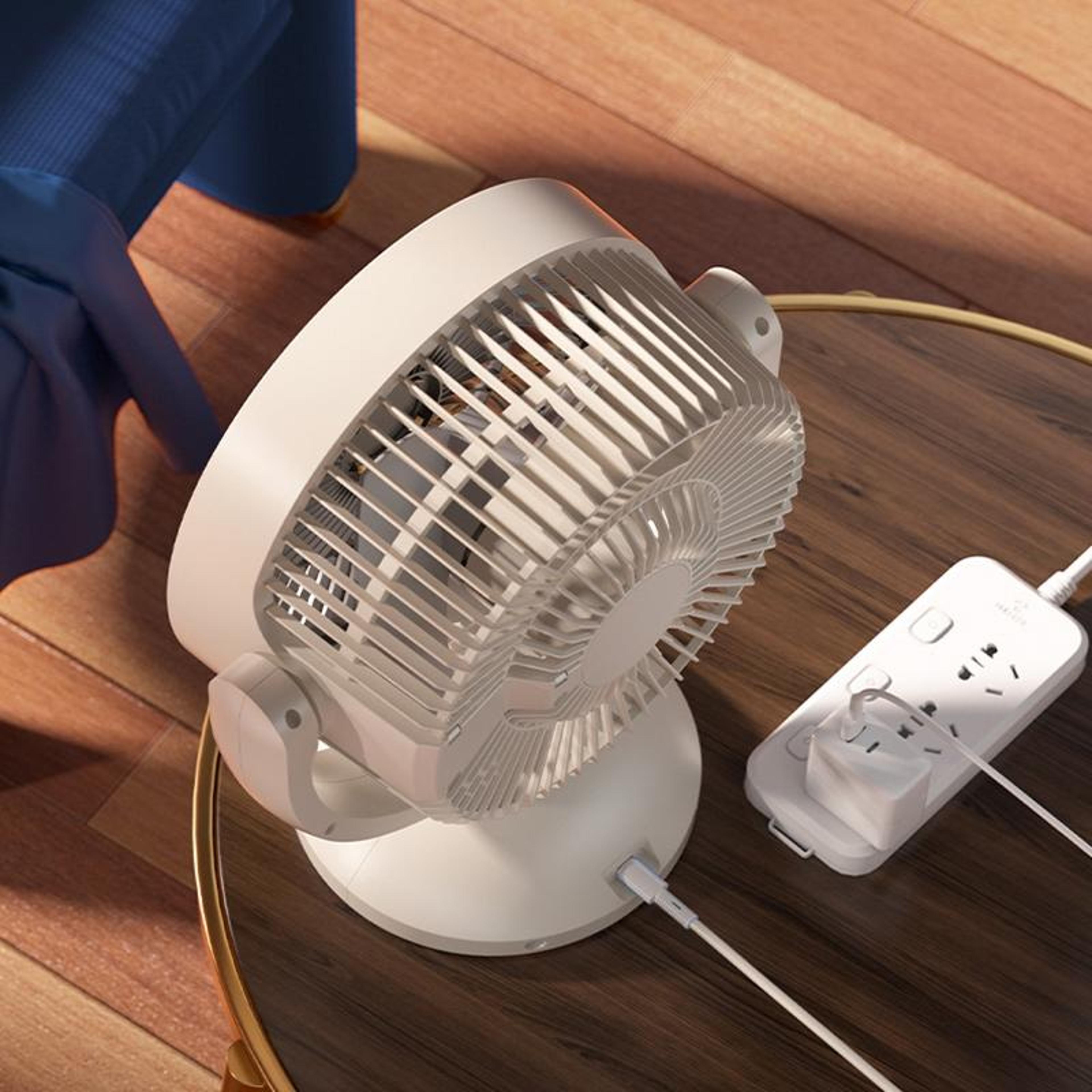 Desktop Air Circulator Fan With Night Light Quiet Portable Desk Fan 4