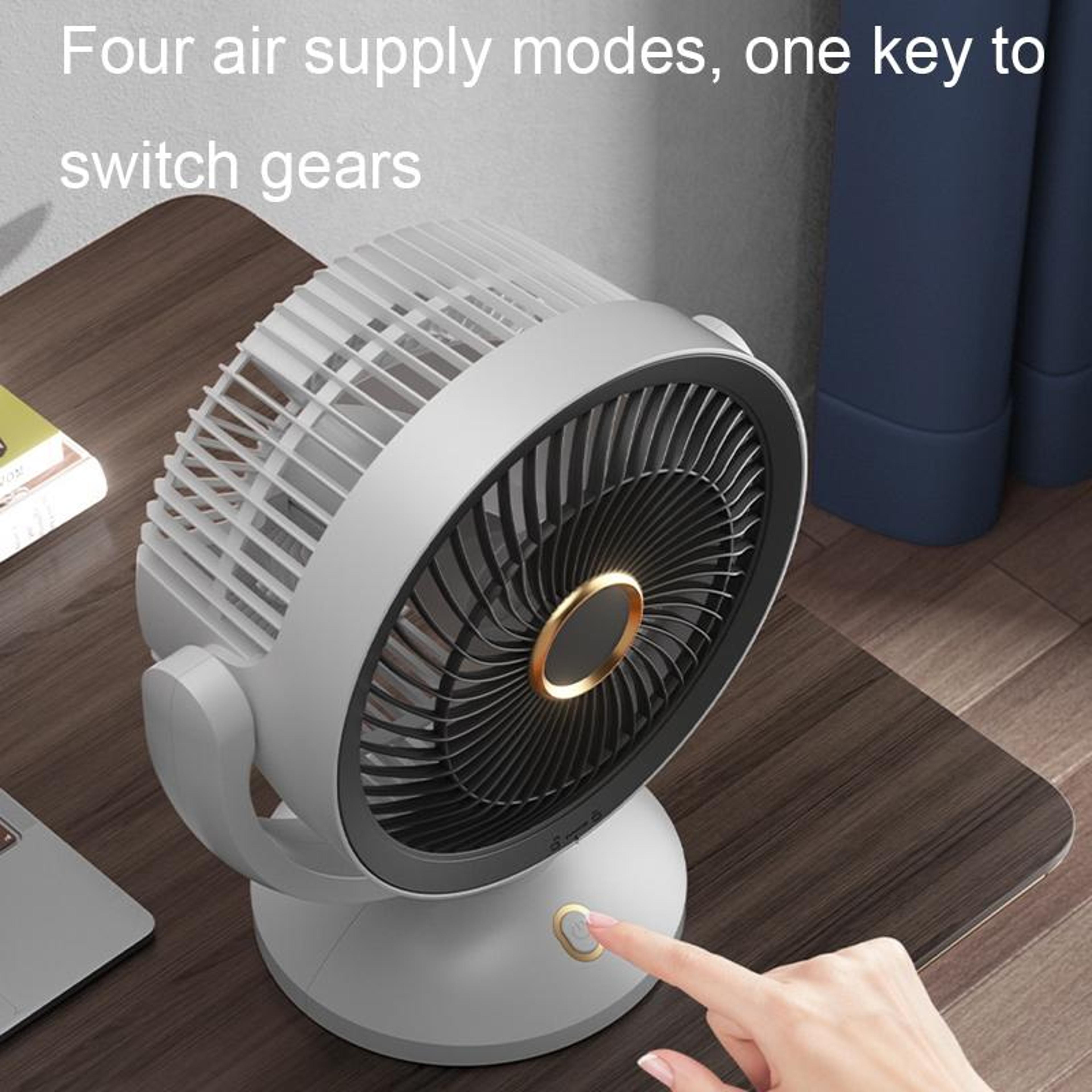 Desktop Air Circulator Fan With Night Light Quiet Portable Desk Fan 10