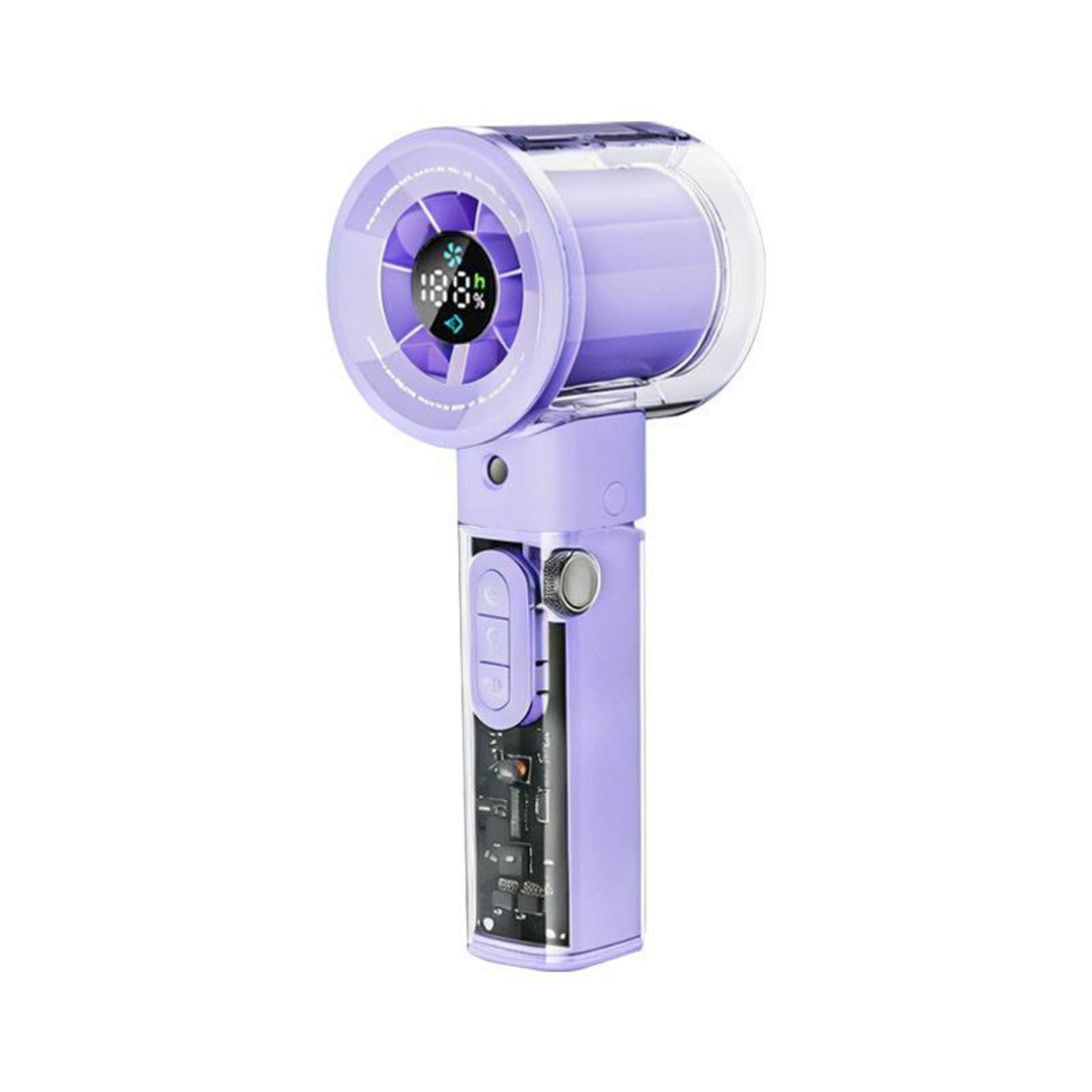 F3 Handheld Cooling Fan With Mist Spray LED Display And Stepless Speed Control Portable Mini Fan 14