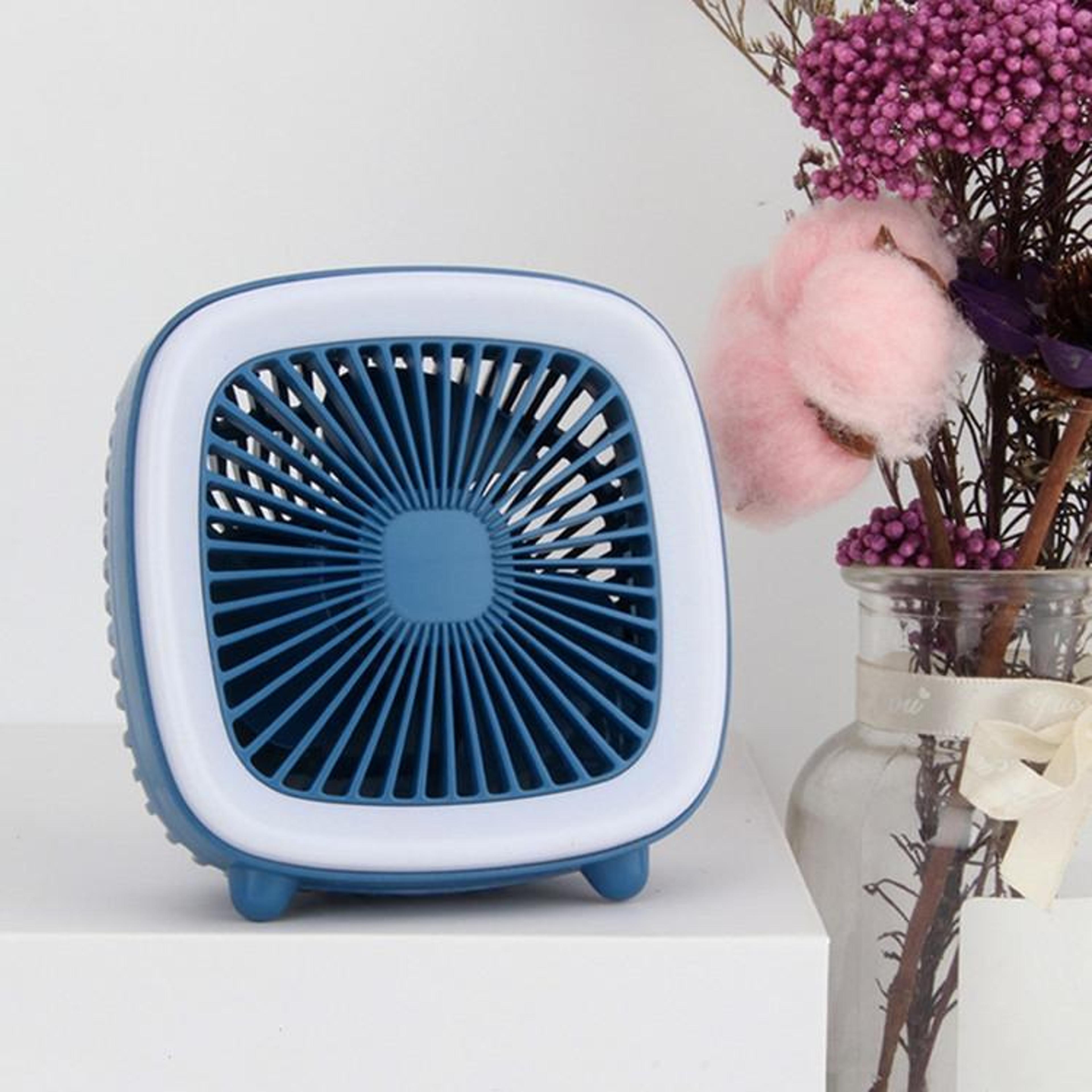 Portable USB Rechargeable Fan Mini Handheld Pocket Fan With Night Light And 3 Speed Cooling 8