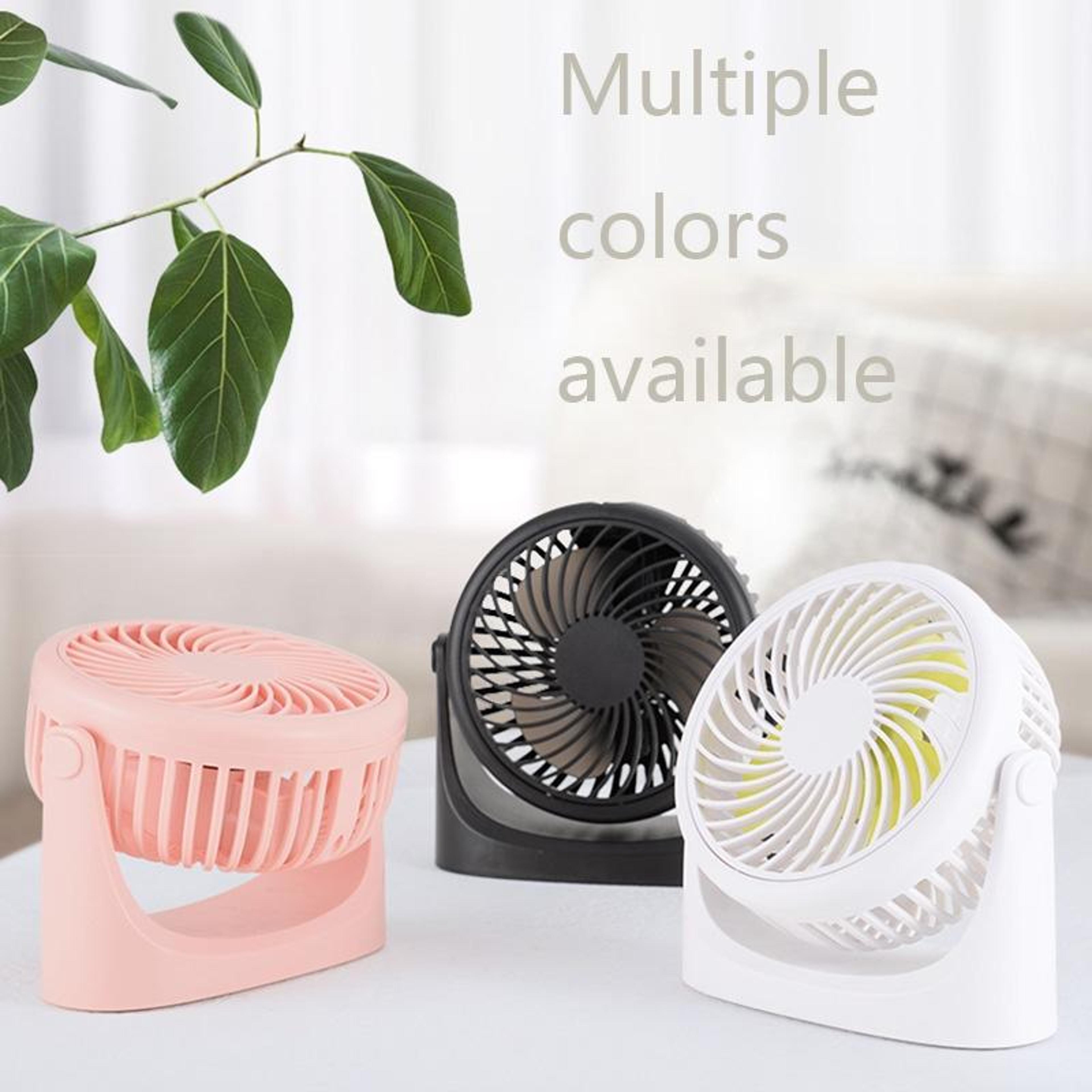 USB Desk Fan Mini Silent Rechargeable Personal Cooling Fan With 360 Degree Rotating Head 0