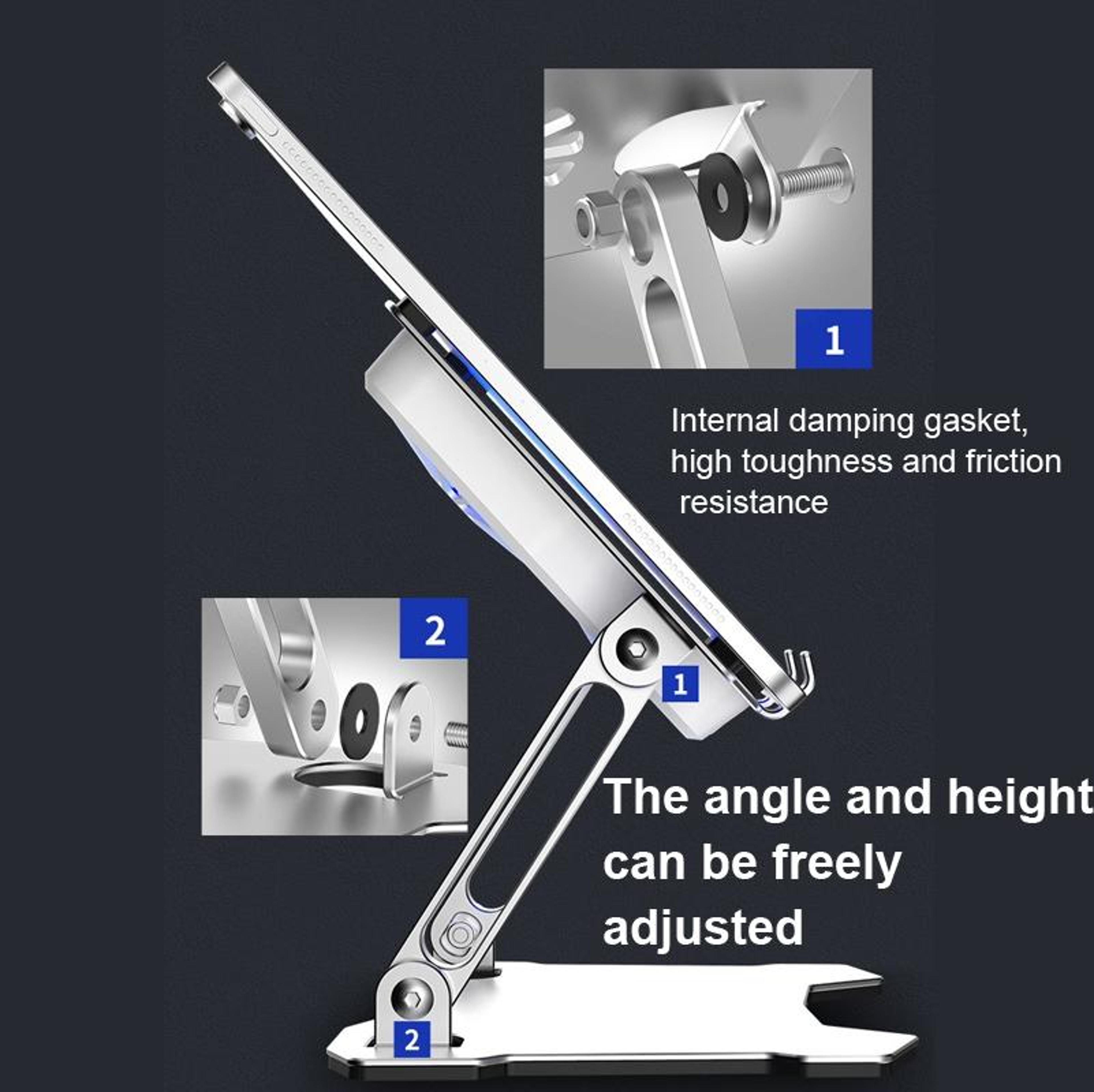X16 Laptop Cooling Stand Aluminum Adjustable Laptop Stand With 4 Quiet Cooling Fans 3