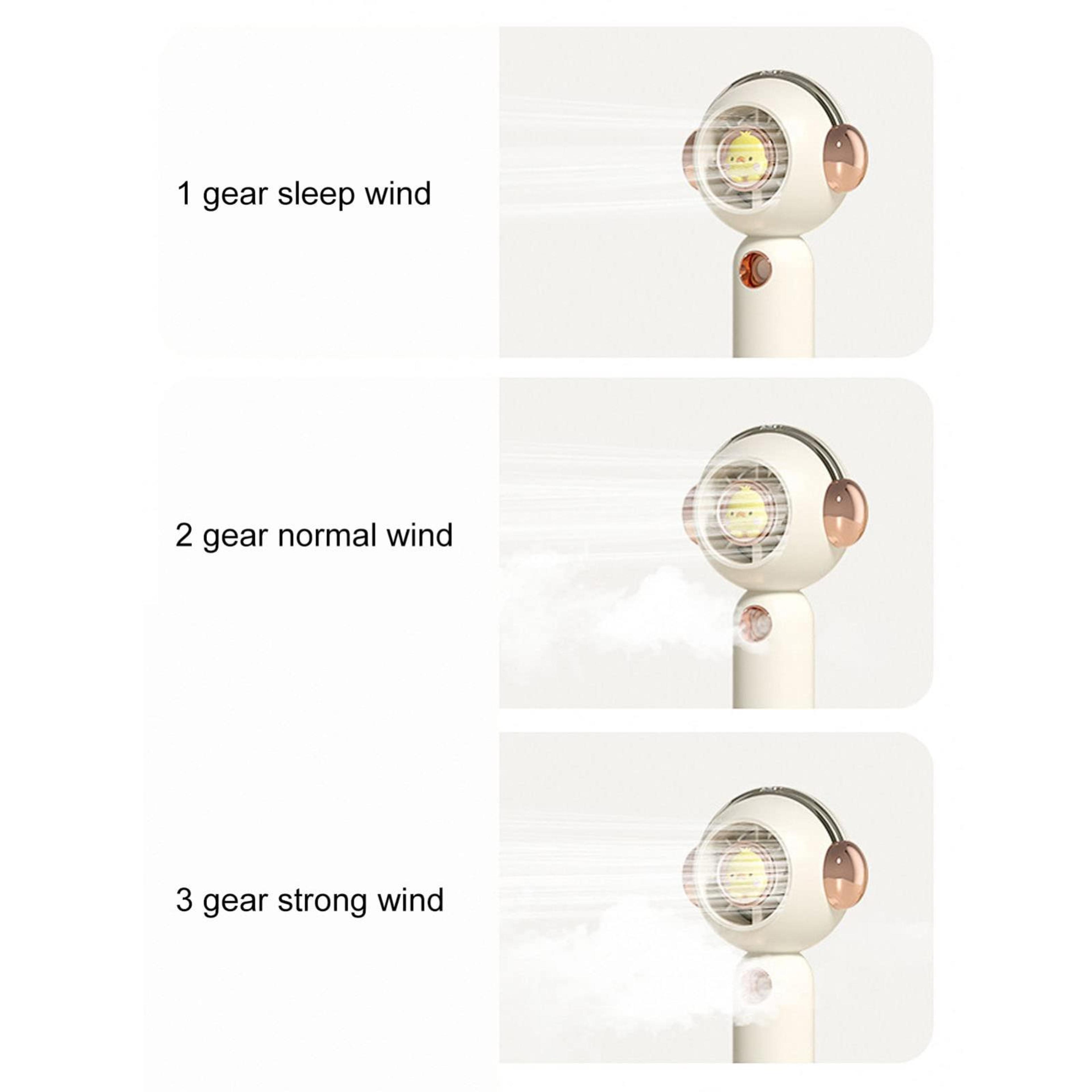 Bladeless Handheld Mist Fan USB Rechargeable Mini Spray Cooling Fan For Kids And Travel 11