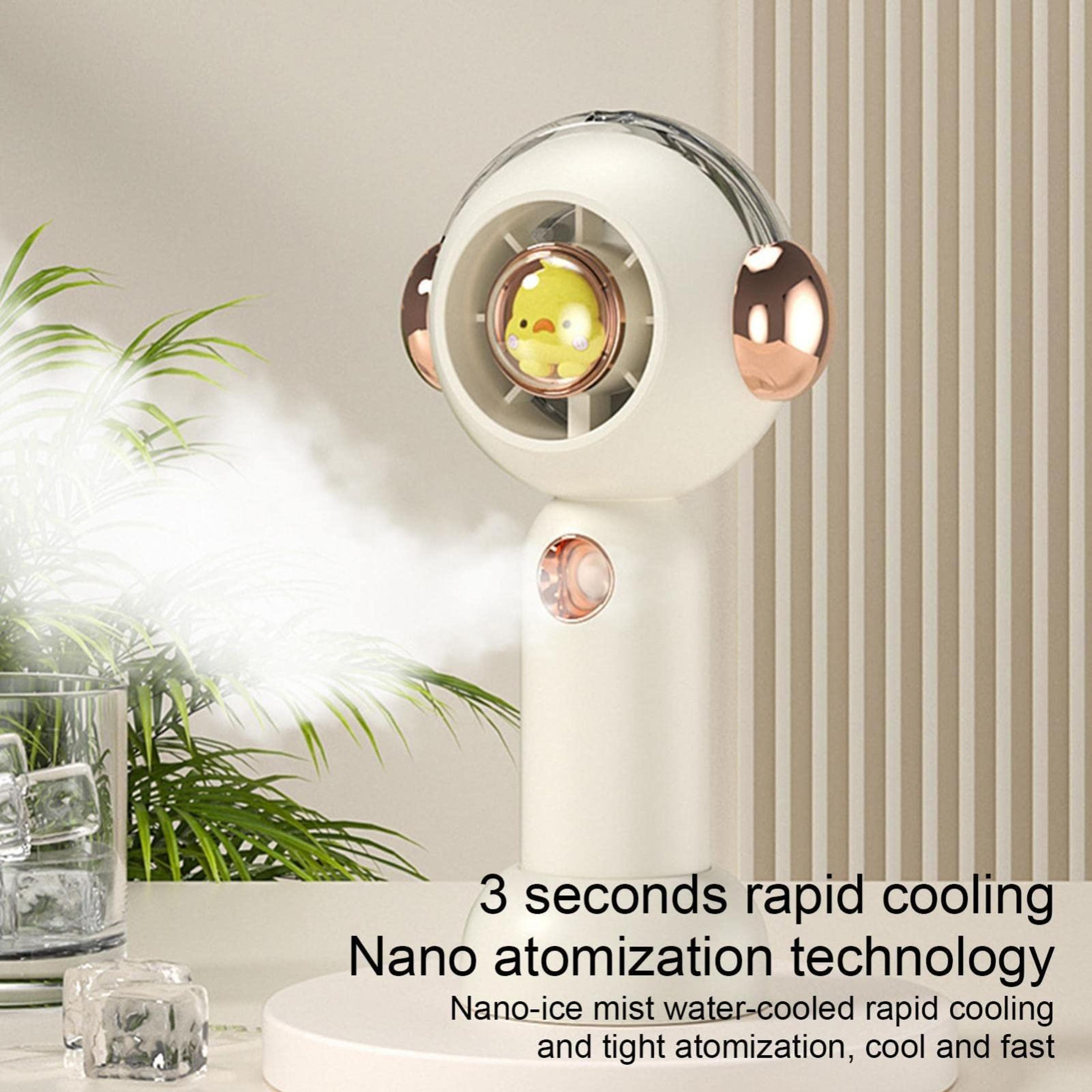 Bladeless Handheld Mist Fan USB Rechargeable Mini Spray Cooling Fan For Kids And Travel 12