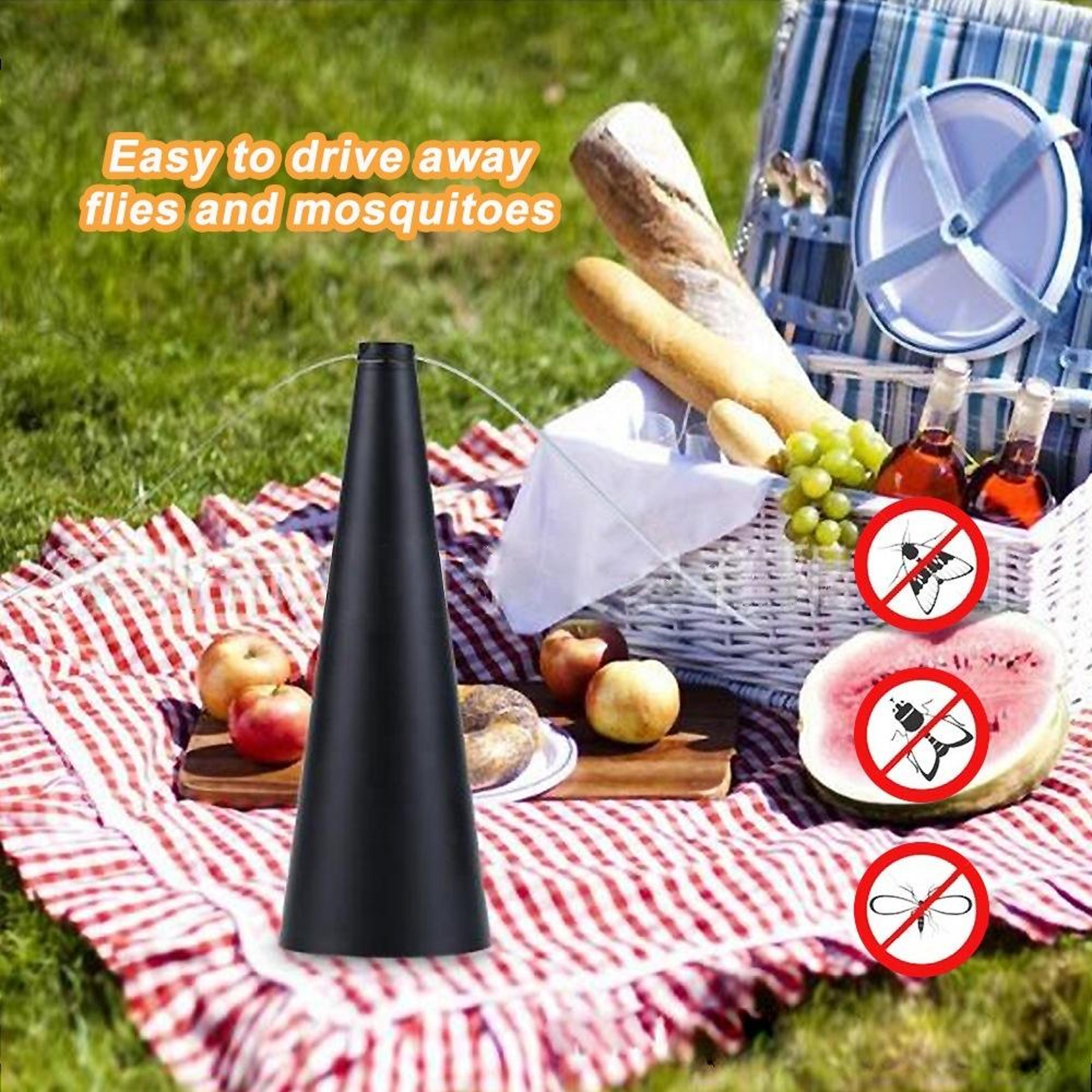 Automatic Fly Catcher Table Fan Silent Fly Repellent Fan For Indoor Outdoor Dining 4
