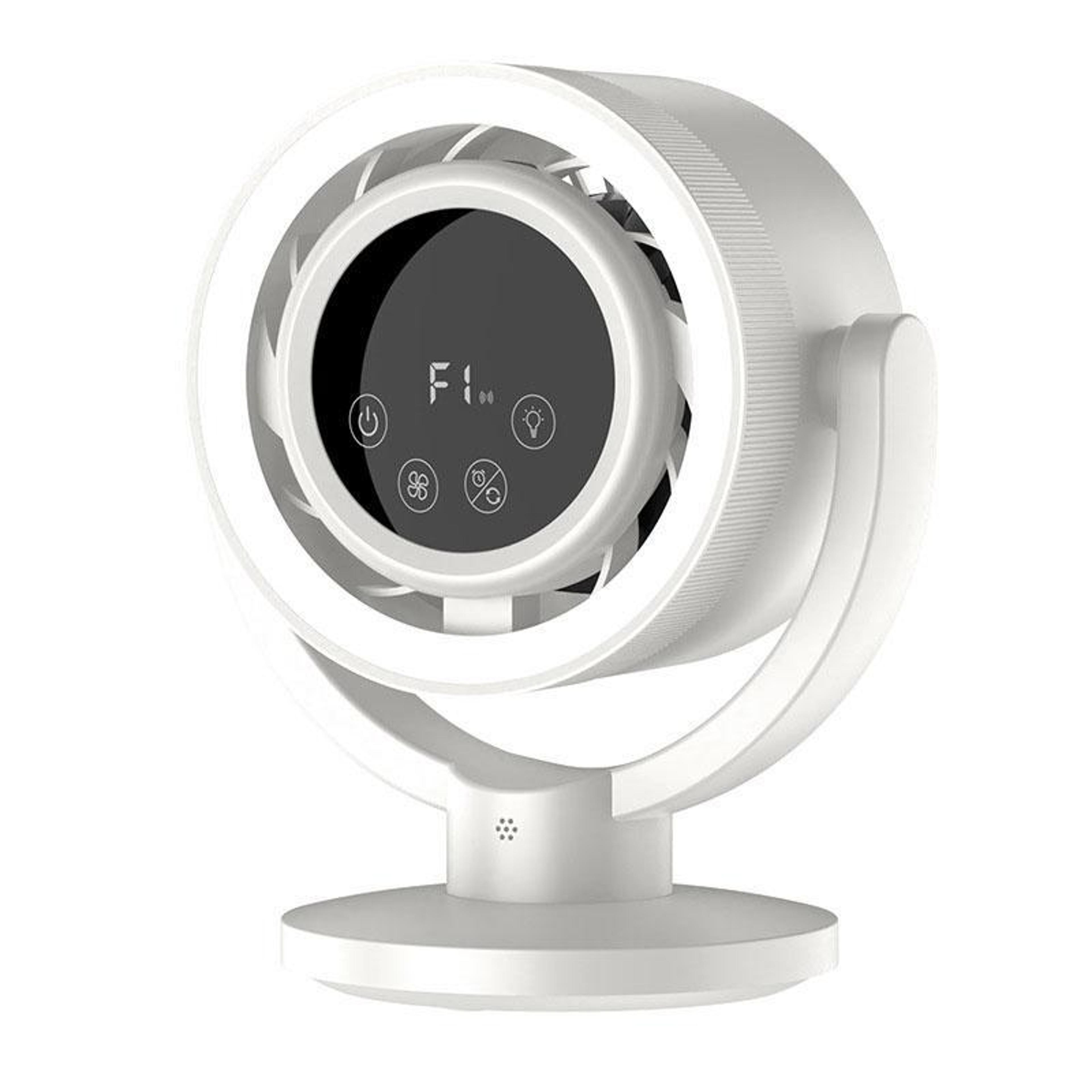 Smart Voice Control Desktop Air Circulation Fan With Touch Display Night Light USB Rechargeable Osc 12